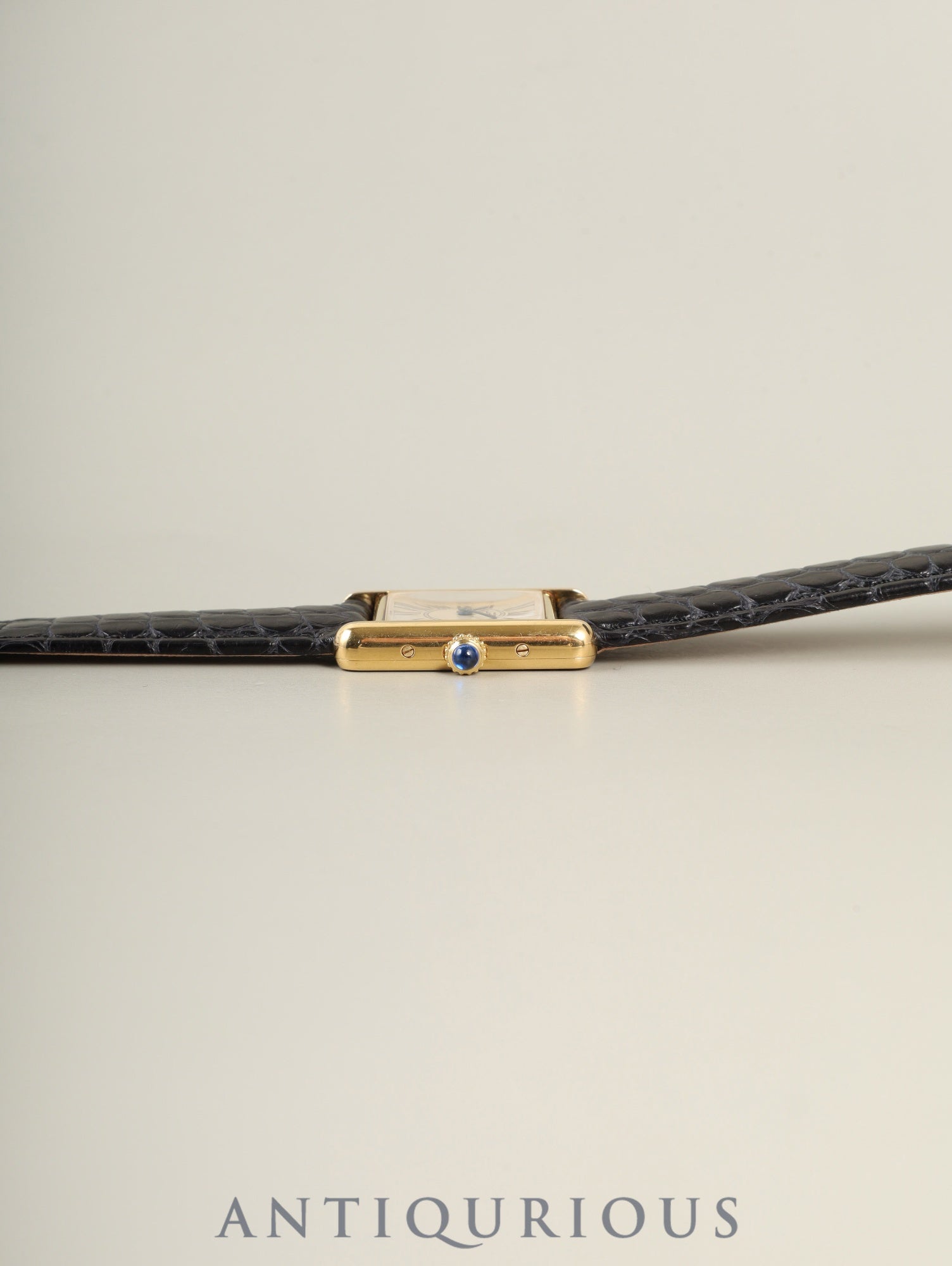 Cartier Must Tank SM W1005554 / 5057001 Quartz Cal.057 SV925 Leather Genuine Deployant Buckle (GP) Opaline Dial (SWISS marking) Overhauled