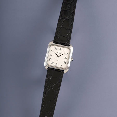 オメガ デ・ヴィル 511.0502 手巻き Cal.625 SS 革 社外ピンバックル（SS）シルバーローマン文字盤 オーバーホール済み