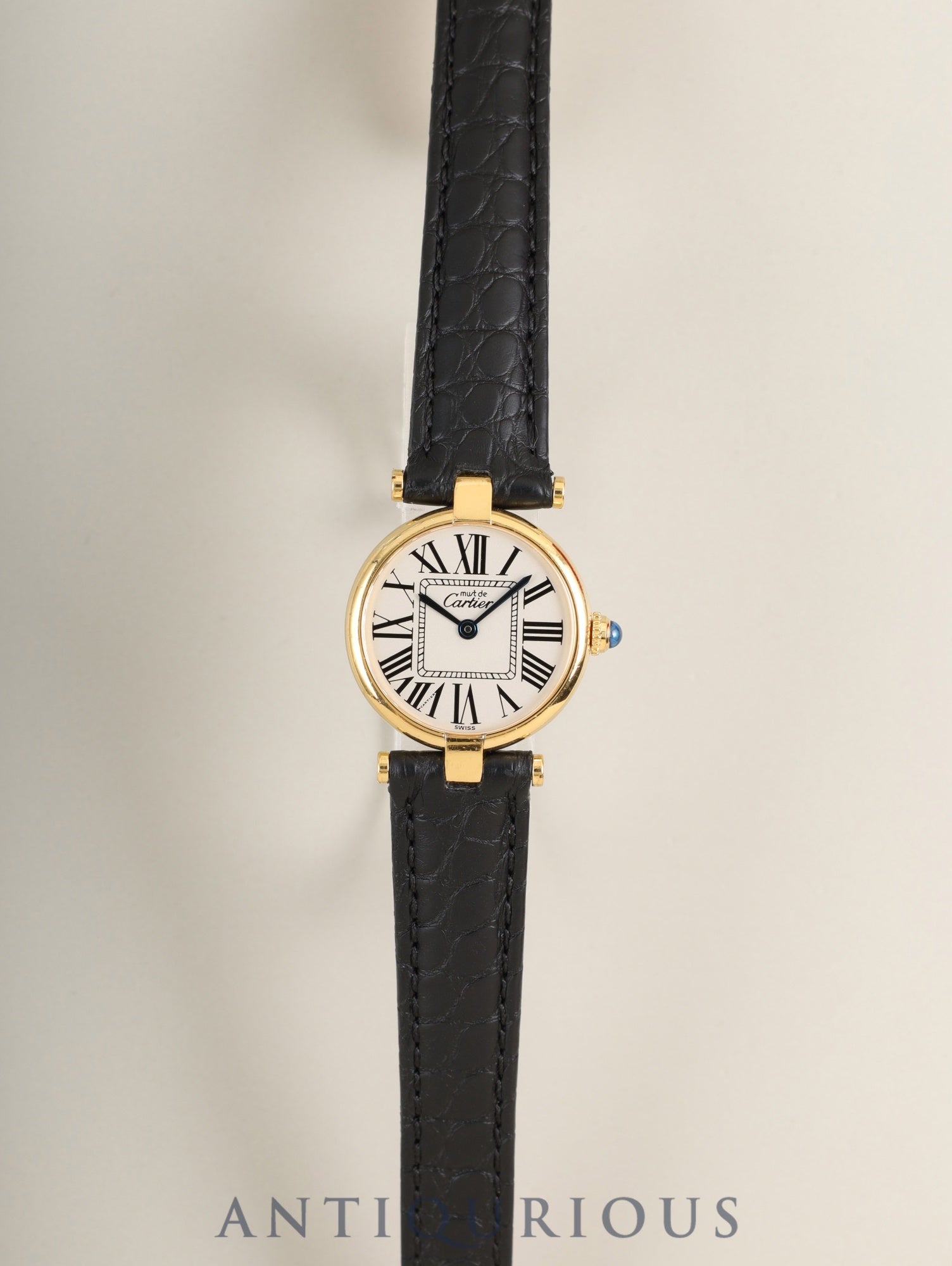 カルティエ マスト ヴァンドーム VLC SM W1002253  / 590004 クォーツ Cal.- SV925 革 純正Dバックル（GP）オパラン文字盤  箱 カルティエブティックにてコンプリートサービス済み