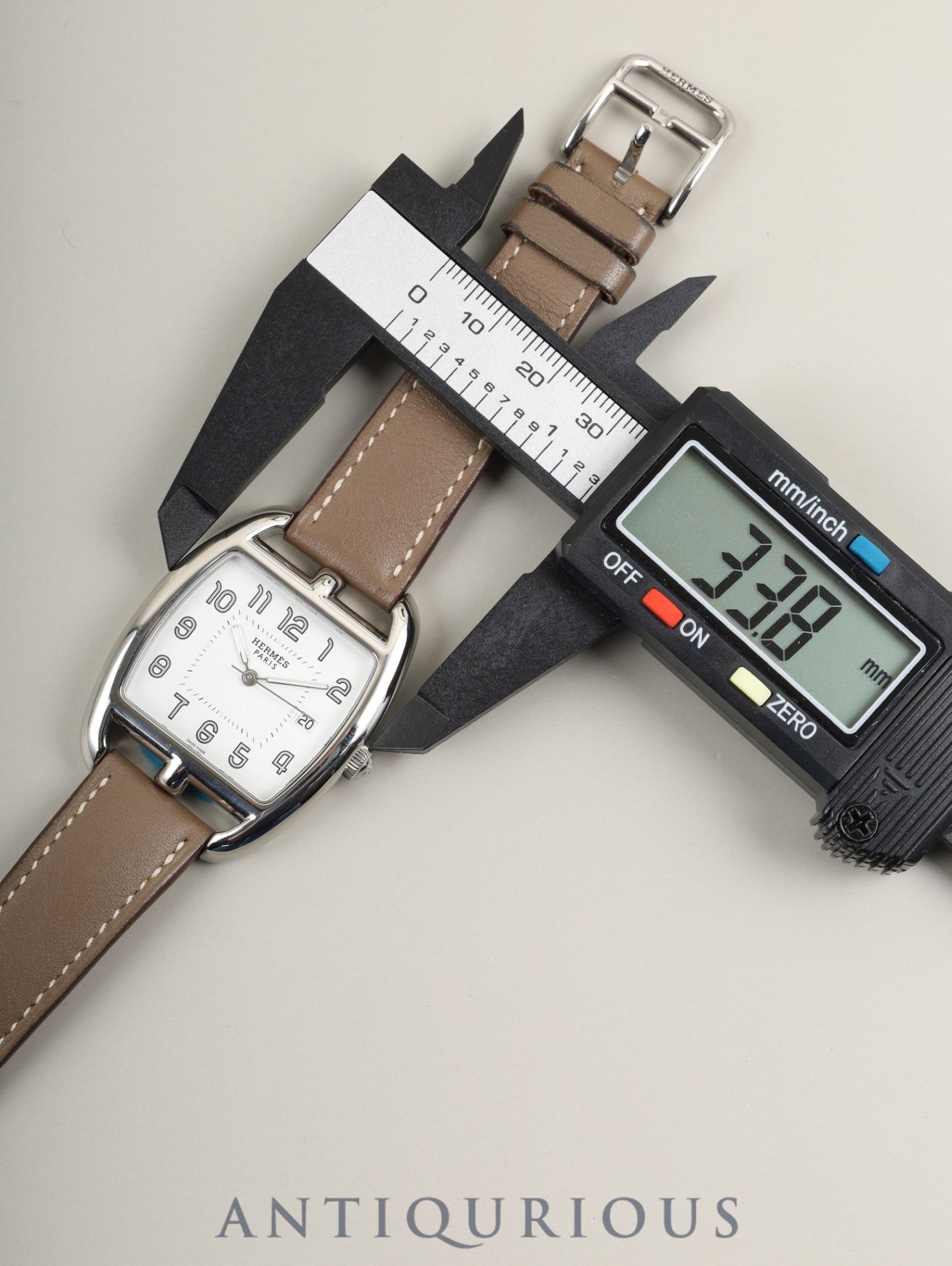 エルメス ケープコッド トノー CT1.710 クォーツ  SS 純正革ベルト（□R刻印：2014年） 純正尾錠（SS） ホワイト文字盤 箱 保証書（2011年）オーバーホール済み