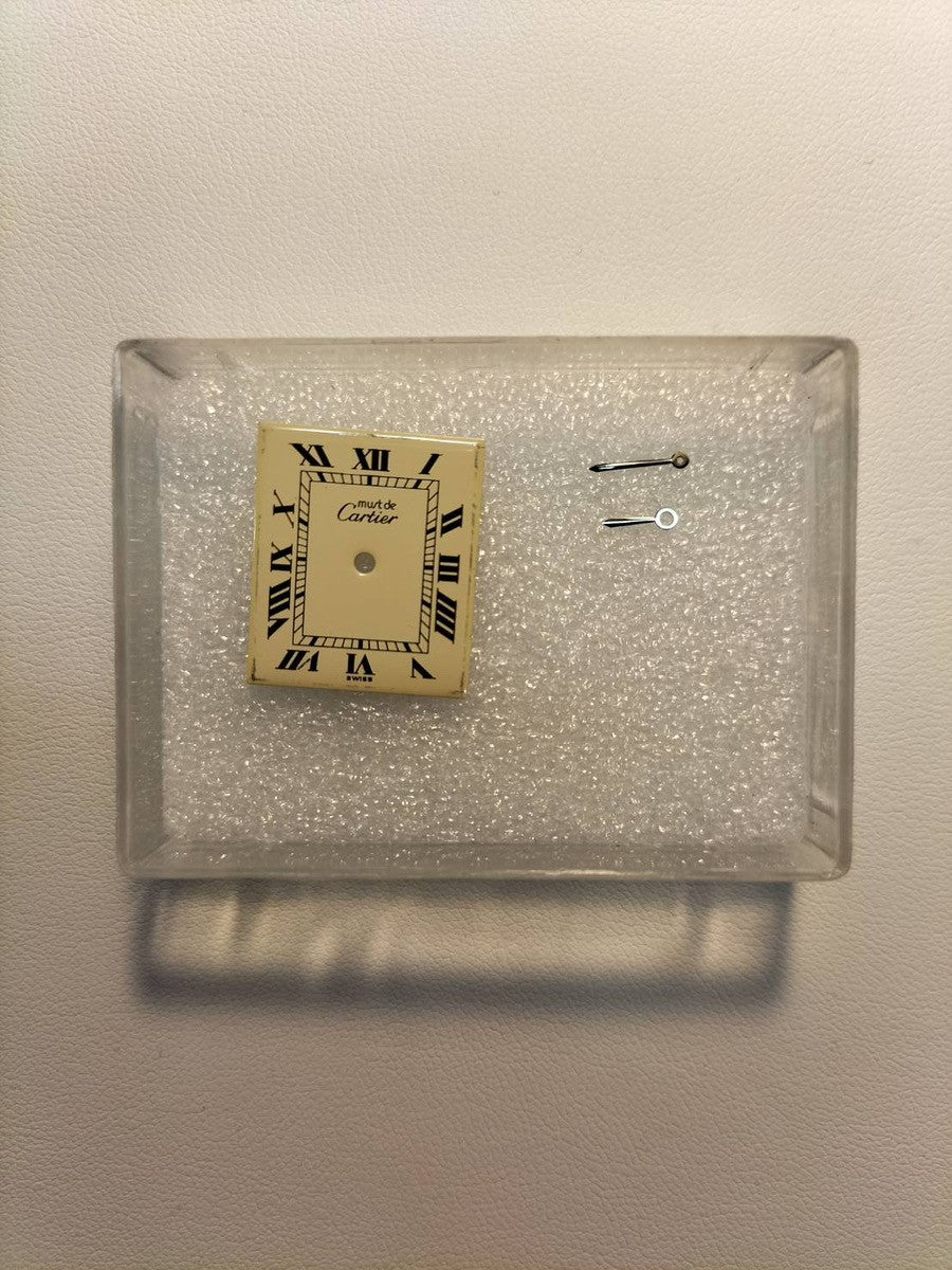 カルティエ マストタンク LM 手巻き Cal.78-1 SV925 革 純正ピンバックル（GP） アイボリーローマン文字盤（SWISS表記）オーバーホール済み 新品仕上げ済み
