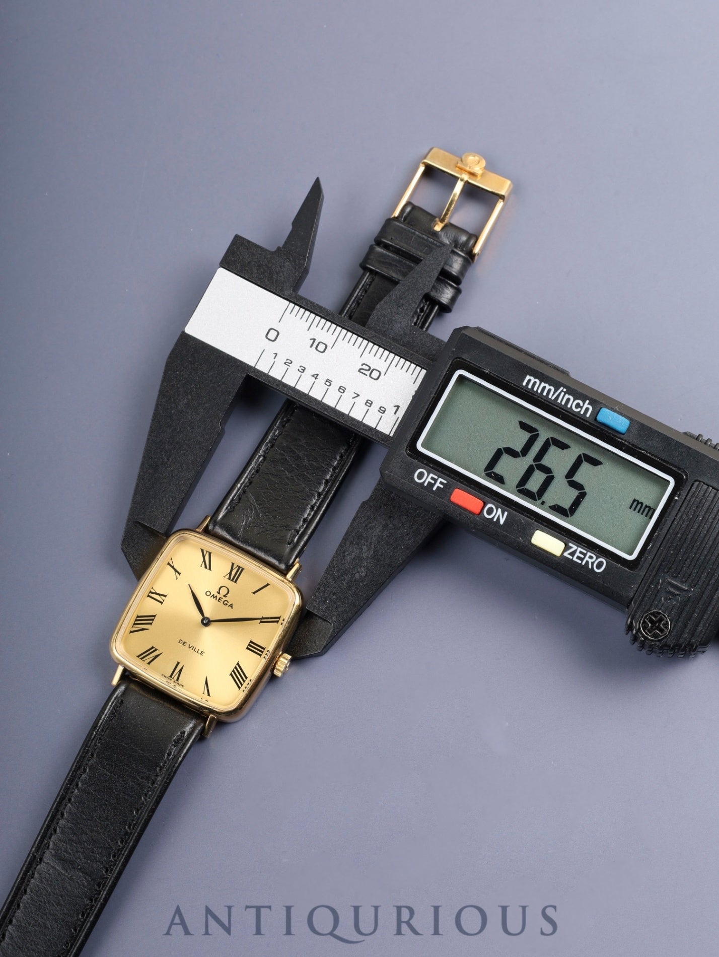 Omega De Ville 511.0415 Square Manual Winding Cal.625 GP Original Leather Strap Original Pin Buckle (GP) Champagne Dial Box Overhauled