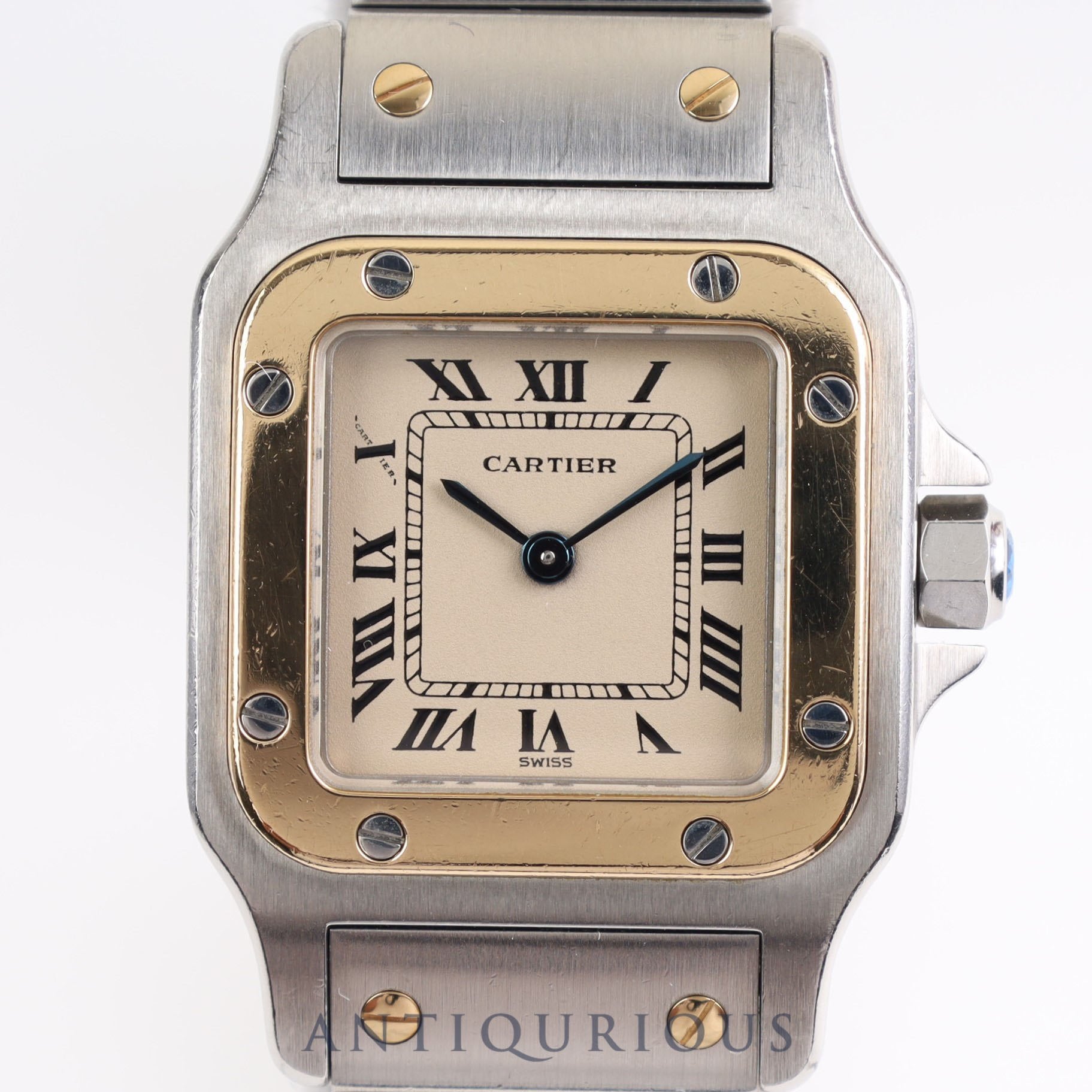 Cartier Santos Galbee SM 166930 Quartz SS/YG SS/YG Ivory dial Box Warranty card (1989)