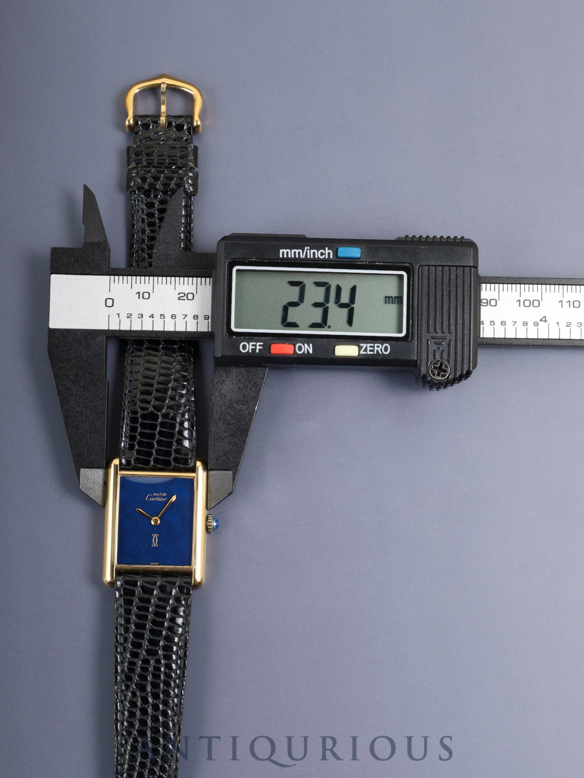 カルティエ マストタンク LM 6 手巻き Cal.78-1 SV925 純正革ベルト 純正ピンバックル（GP）ラピスラズリ文字盤（SWISS表記）オーバーホール済み