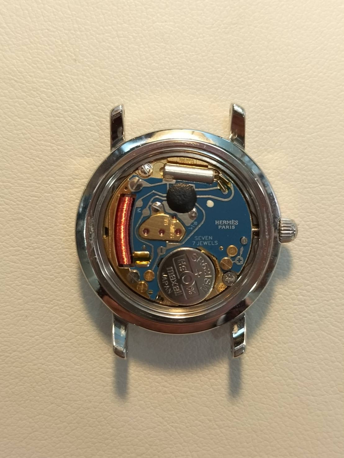 エルメス クリッパー CL4.210 クォーツ SS SS グレー文字盤 保証書（1999年）オーバーホール済み