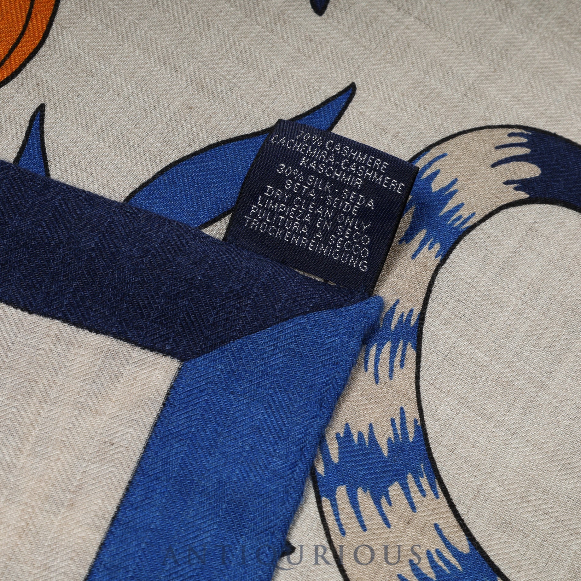 エルメス カレ ジェアン レオパード カシミア70%/SILK30% 箱