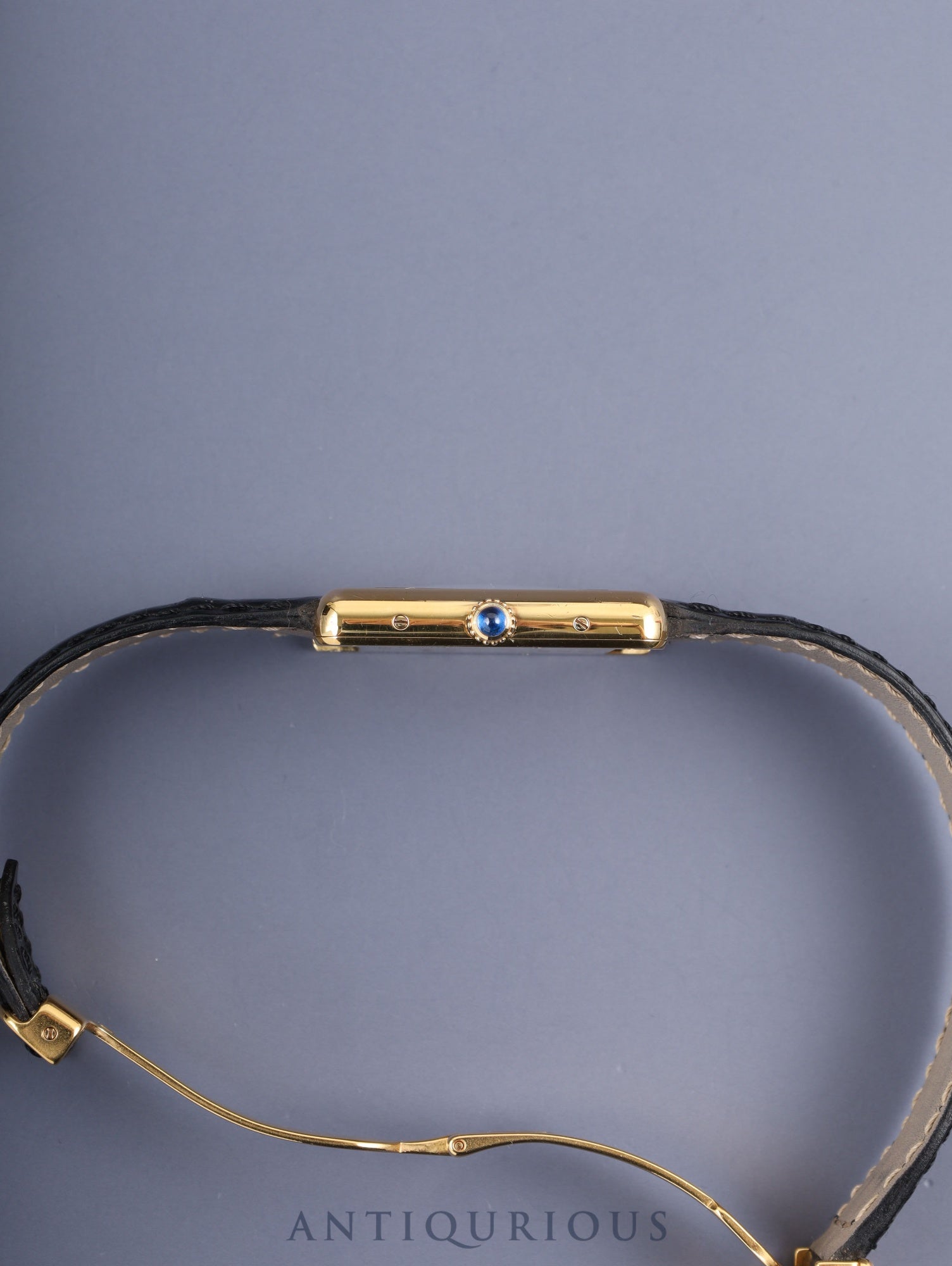 カルティエ マストタンク GM（XL） W1017454 / 2413 クォーツ Cal.687 SV925 革 純正Dバックル（GP） アイボリーローマン文字盤 オーバーホール済み