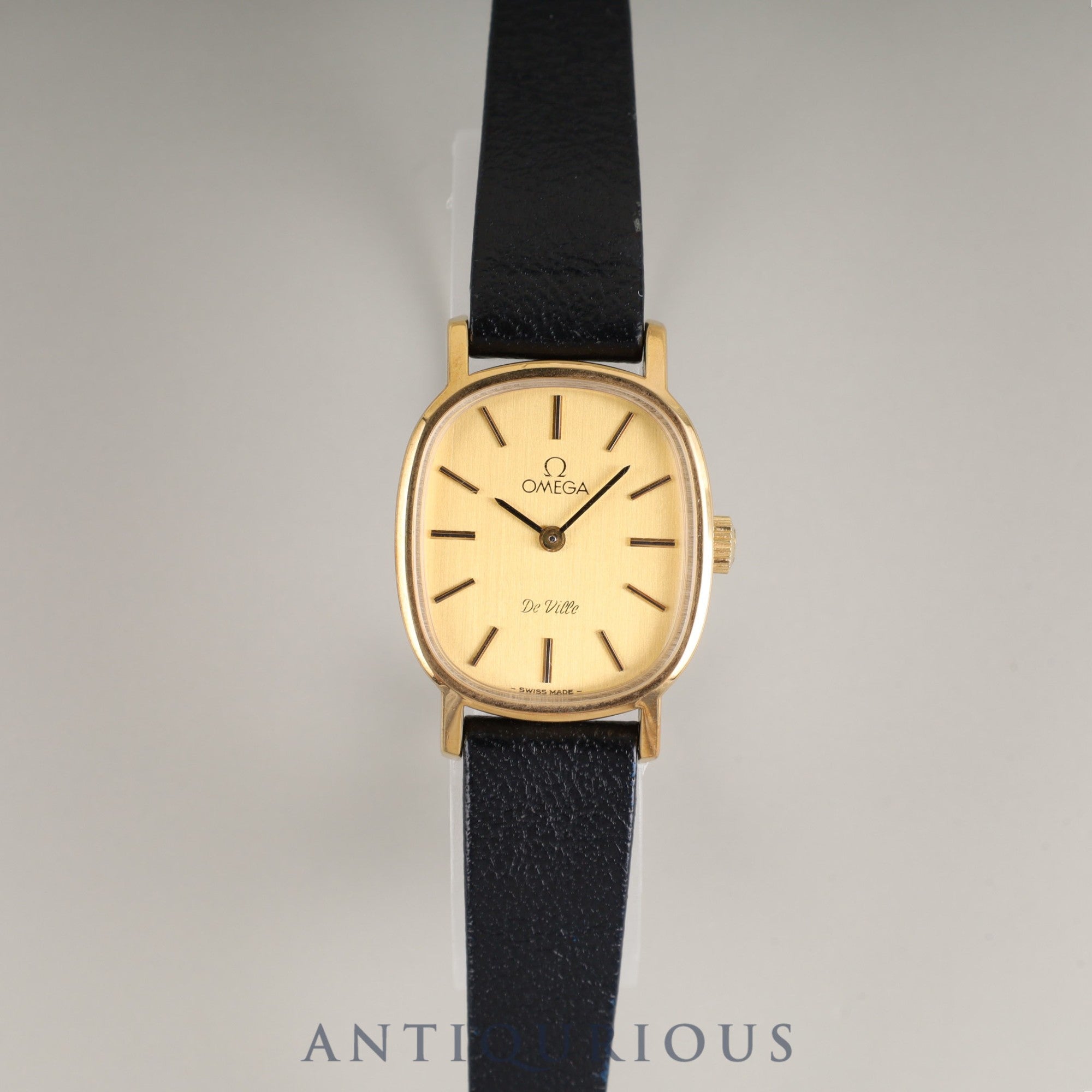 Omega De Ville manual winding Cal. 625 GP genuine leather strap genuine buckle (GP) gold dial overhauled