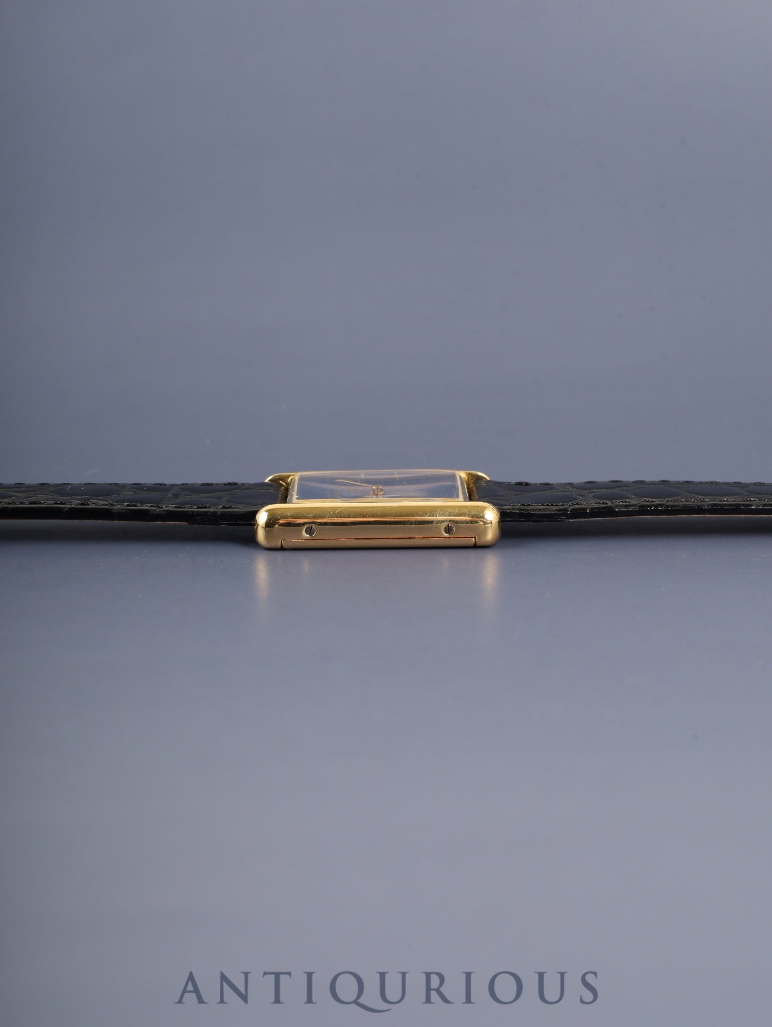 カルティエ マストタンク LM 6 手巻き Cal.78-1 SV925 革 純正ピンバックル（GP）ラピスラズリ文字盤（SWISS表記）オーバーホール済み 新品仕上げ済み