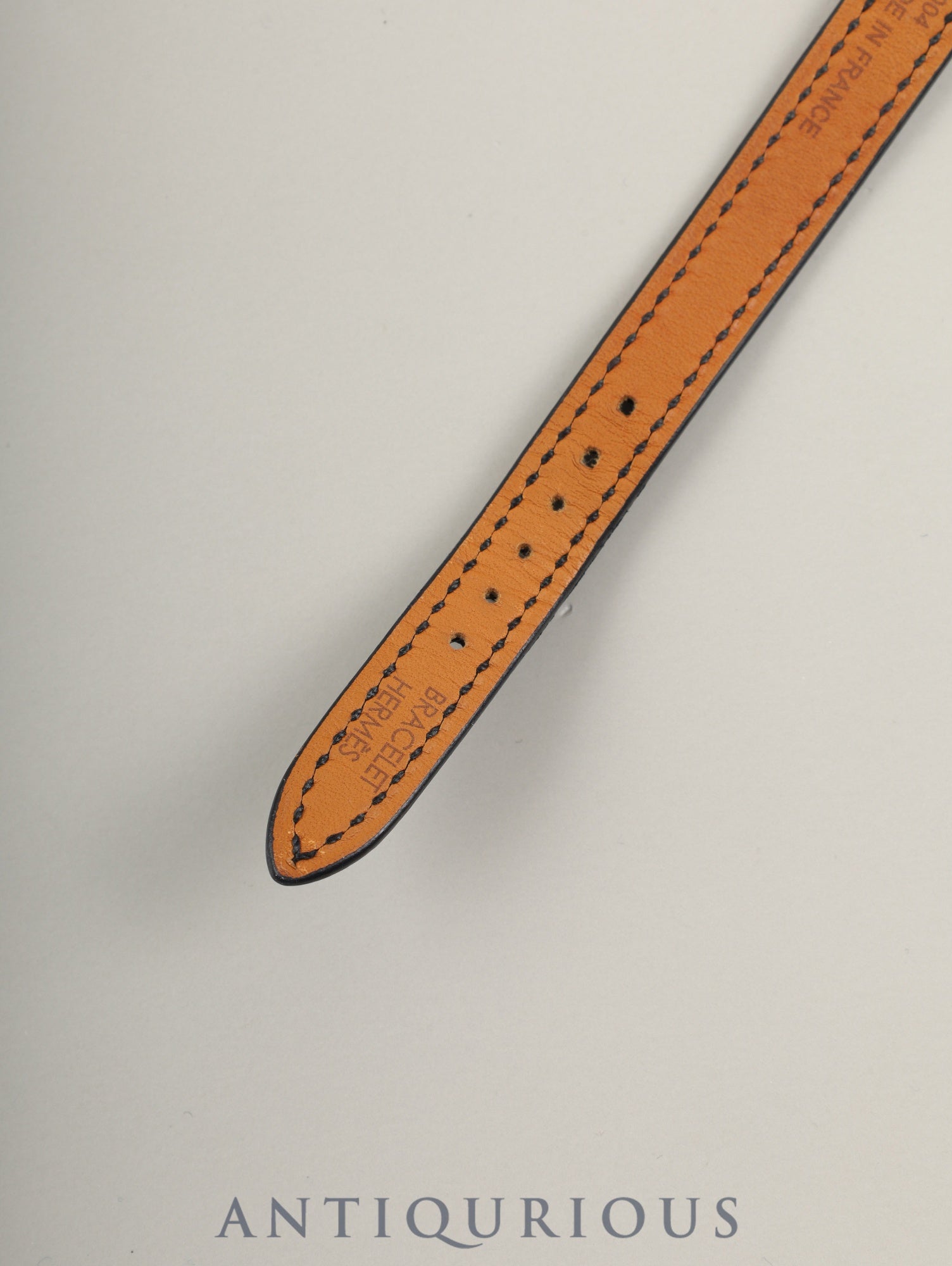 Hermès Nantucket NA2.110 Quartz Cal. ETA280.002 SS Genuine leather strap (U stamp: 2022) Genuine pin buckle (SS) Silver Arabic dial Box Manual Overhauled