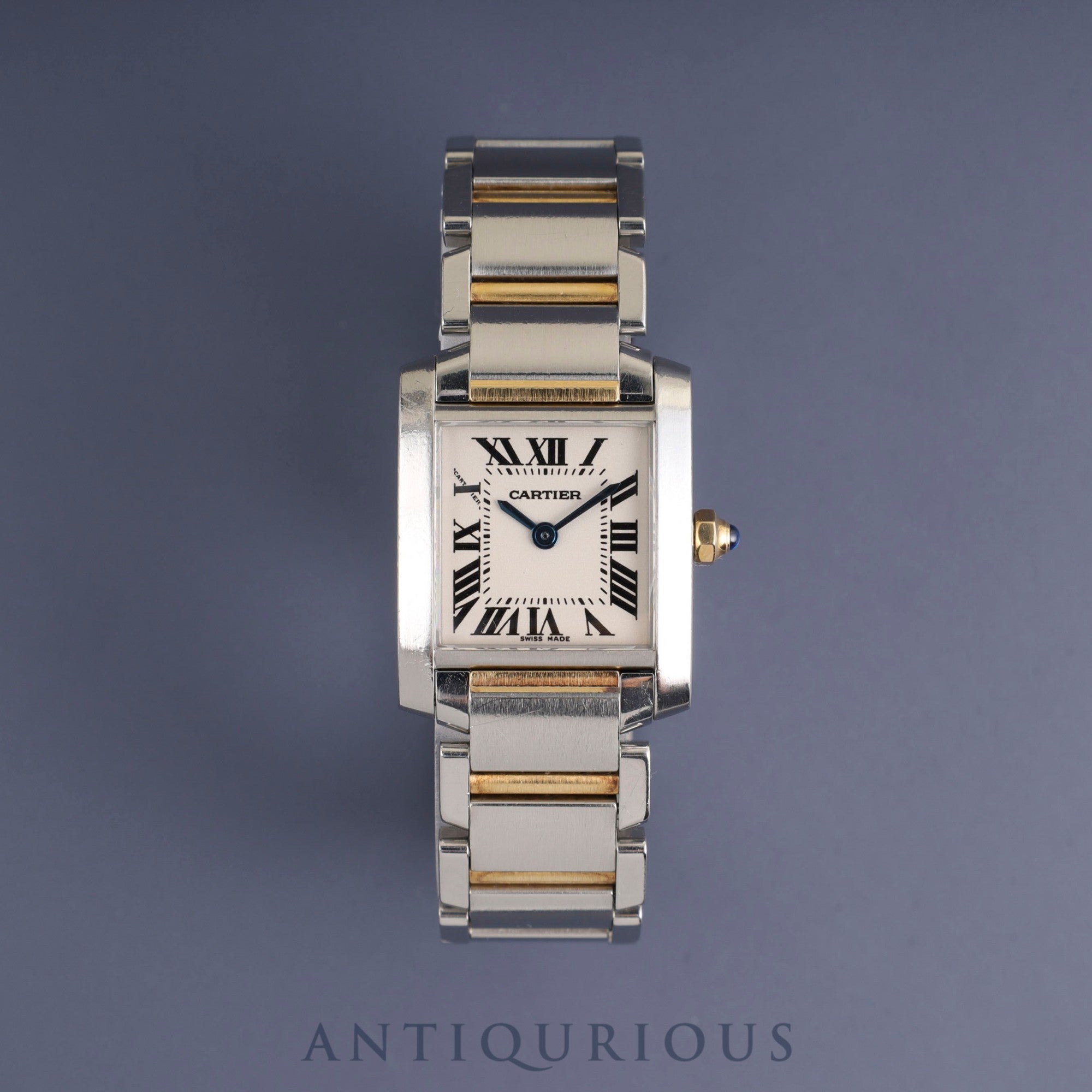 Cartier Tank Francaise SM W51007Q4 / 2384 Quartz Cal.057 SS/750 White Roman Dial Box Warranty (2003) Overhauled