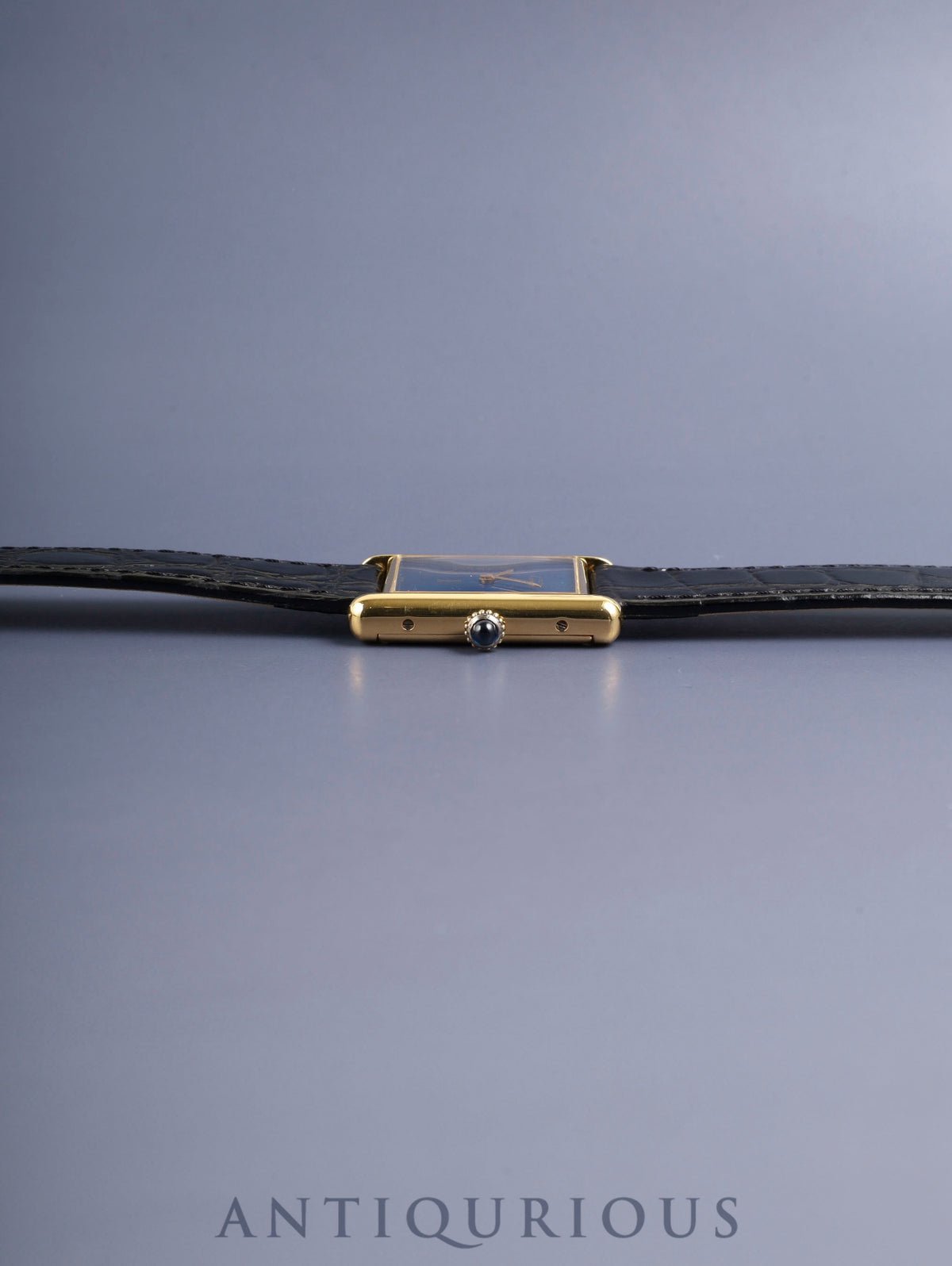 カルティエ マストタンク LM 6 手巻き Cal.78-1 SV925 革 純正ピンバックル（GP）ラピスラズリ文字盤（SWISS表記）オーバーホール済み 新品仕上げ済み