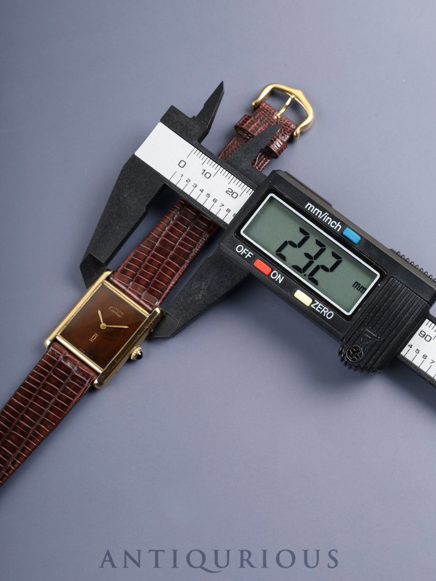 カルティエ マストタンク LM 手巻き Cal.78-1 SV925 革 純正ピンバックル（GP）マホガニー文字盤（SWISS表記）オーバーホール済み