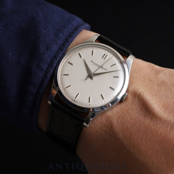 IWC Old Inter Manual Winding Cal.C.89 SS Leather Genuine Buckle (SS) Silver Dial Overhauled IWC
