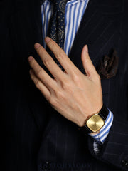 ロレックス チェリーニ 4114 手巻き Cal.1601 750YG 革 純正尾錠（GP）シャンパン文字盤 42番台（1975年）オーバーホール済み