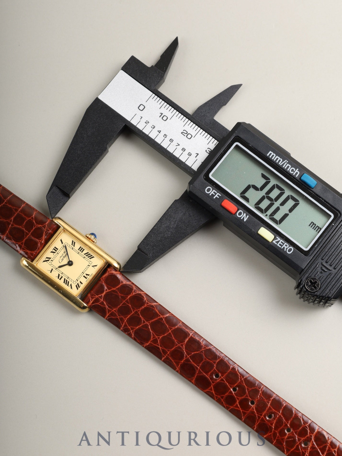 カルティエ マストタンク SM 手巻き Cal.78-1 SV925 革 純正尾錠（GP）アイボリーローマン文字盤（SWISS MADE表記 ）オーバーホール済み