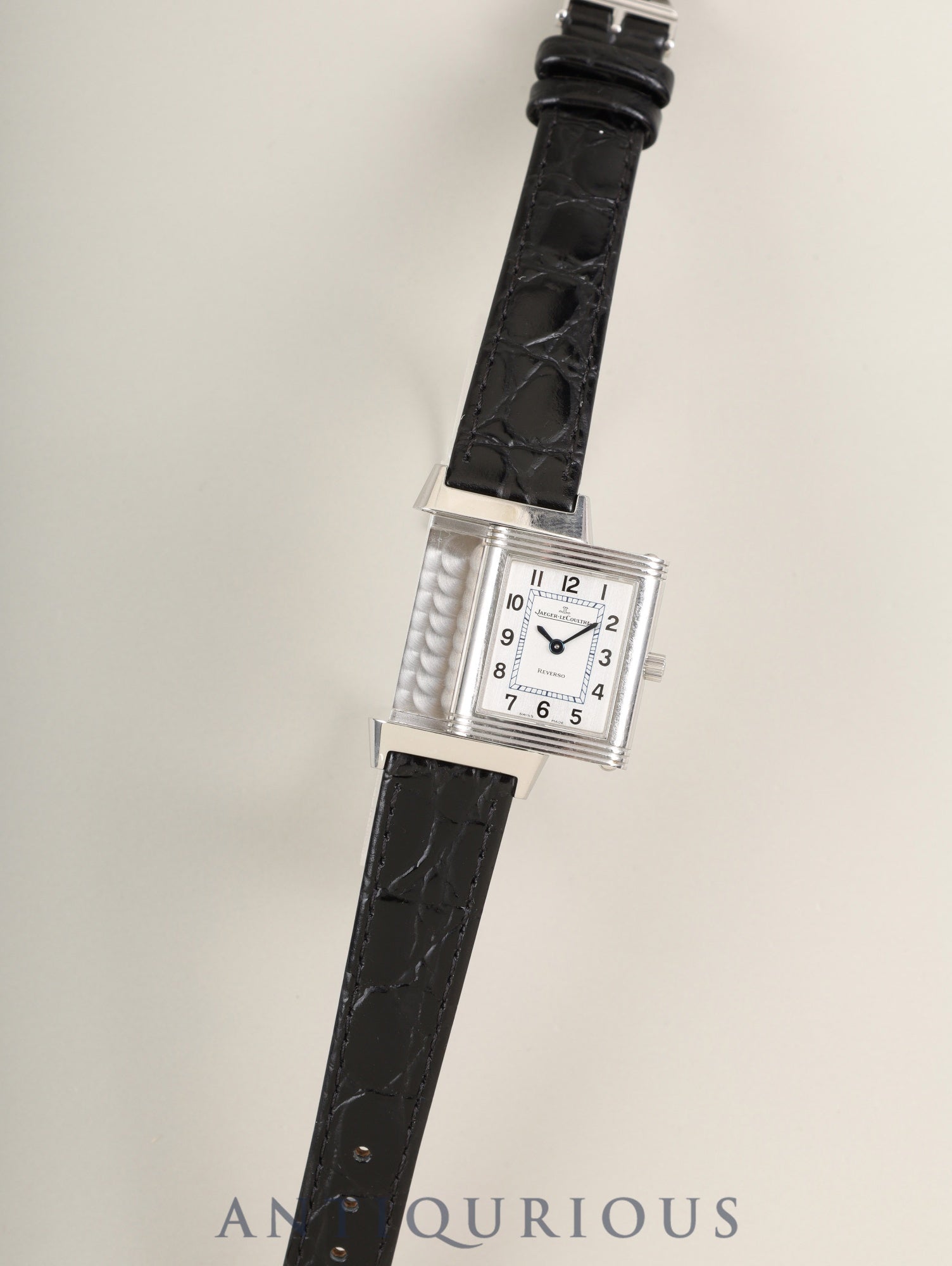 ジャガー・ルクルト レベルソ レディ 260.8.86 / JLQ2608412 手巻き Cal.846/1 SS 革 純正バックル（SS）シルバーアラビア 箱 冊子 保証書（2012年）オーバーホール済み