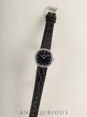 IWC オールドインター 4136 手巻き SS 革 純正ピンバックル（SS）ブラック文字盤 （SWISS表記）オーバーホール済み アイダブリュシー