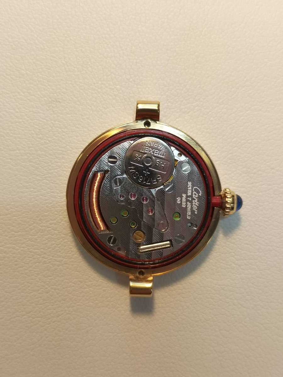 カルティエ マスト ヴァンドーム VLC SM W1005354 / 590004 クォーツ Cal.90 SV925 革 純正Dバックル（GP） オパラン文字盤 箱 オーバーホール済み