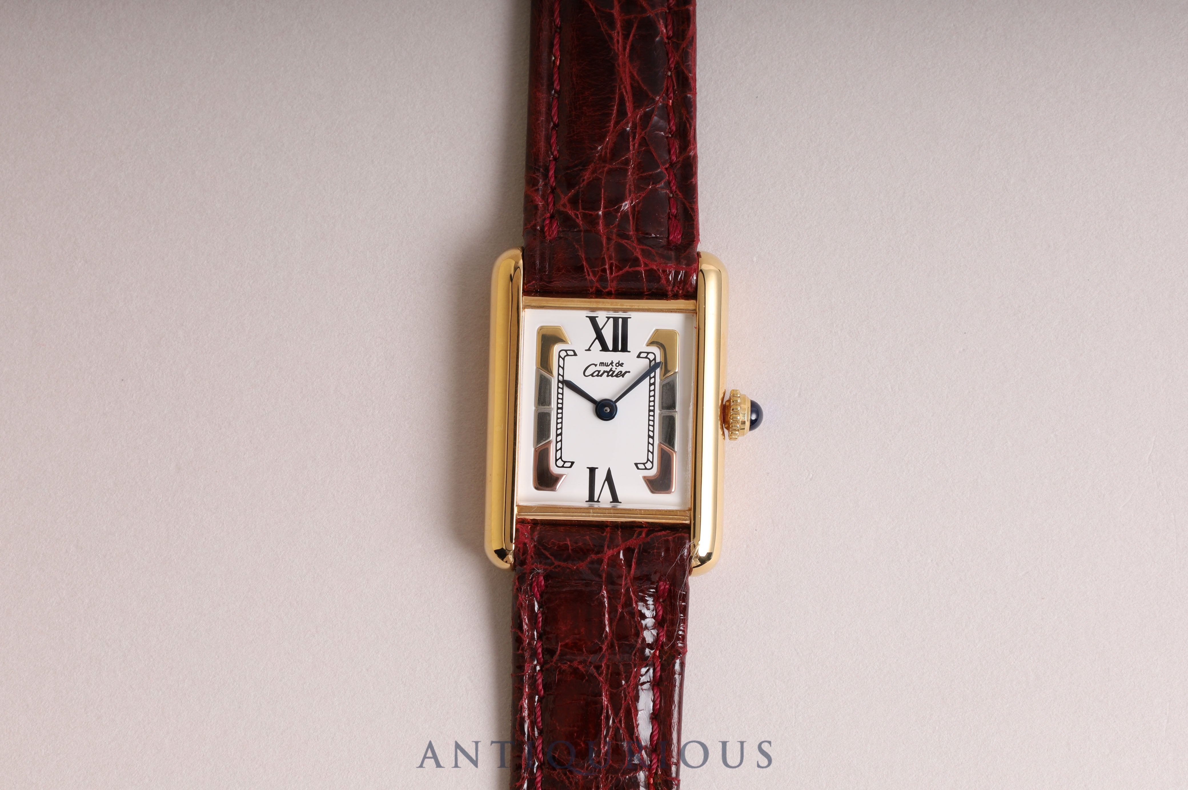 CARTIER Cartier Must Tank SM QZ Trinity Dial D Buckle