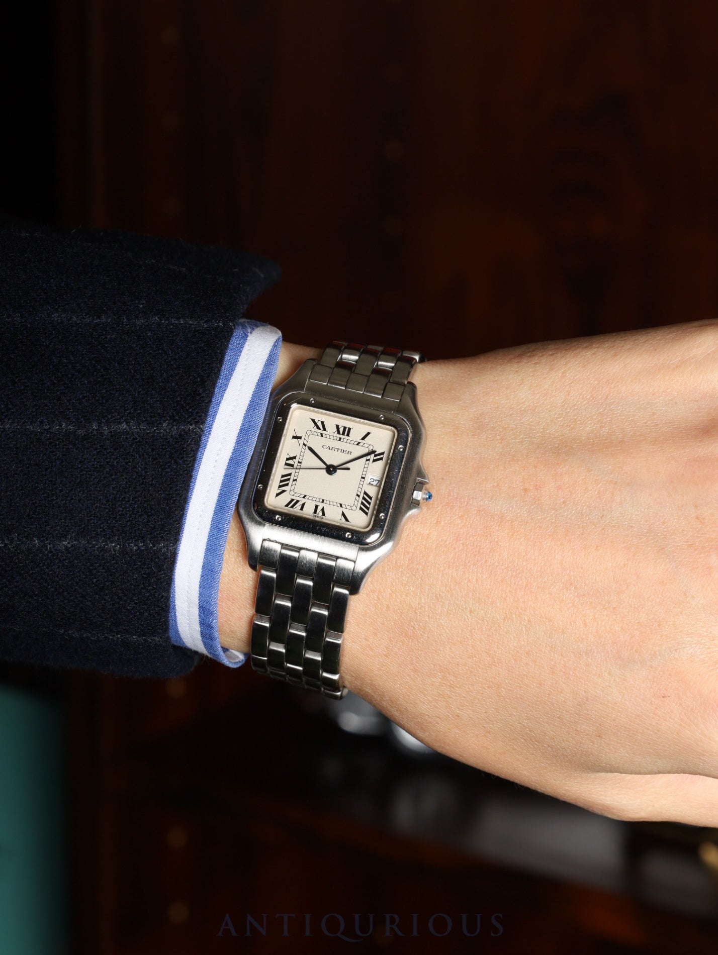 Cartier Panthère LM W25032F5 / 130 000 C Quartz Cal.87.04 Stainless Steel White Roman Dial Overhauled