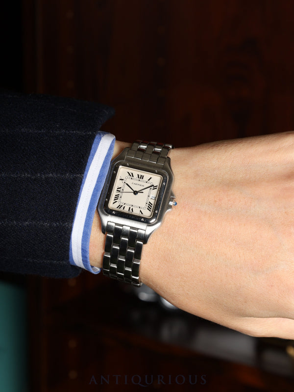 Cartier Panthère LM W25032F5 / 130 000 C Quartz Cal.87.04 Stainless Steel White Roman Dial Overhauled