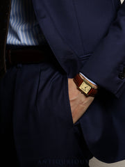 カルティエ マストタンク LM 590005 クォーツ Cal.690 SV925 革 純正尾錠（GP）アイボリーローマン文字盤（SWISS MADE表記） オーバーホール済み 新品仕上げ済み