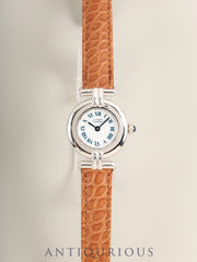 Cartier Must Colisee 690002 Quartz Cal.690 SV925 Leather Genuine D-buckle (SS) White Roman Dial (SWISS marking) Overhauled