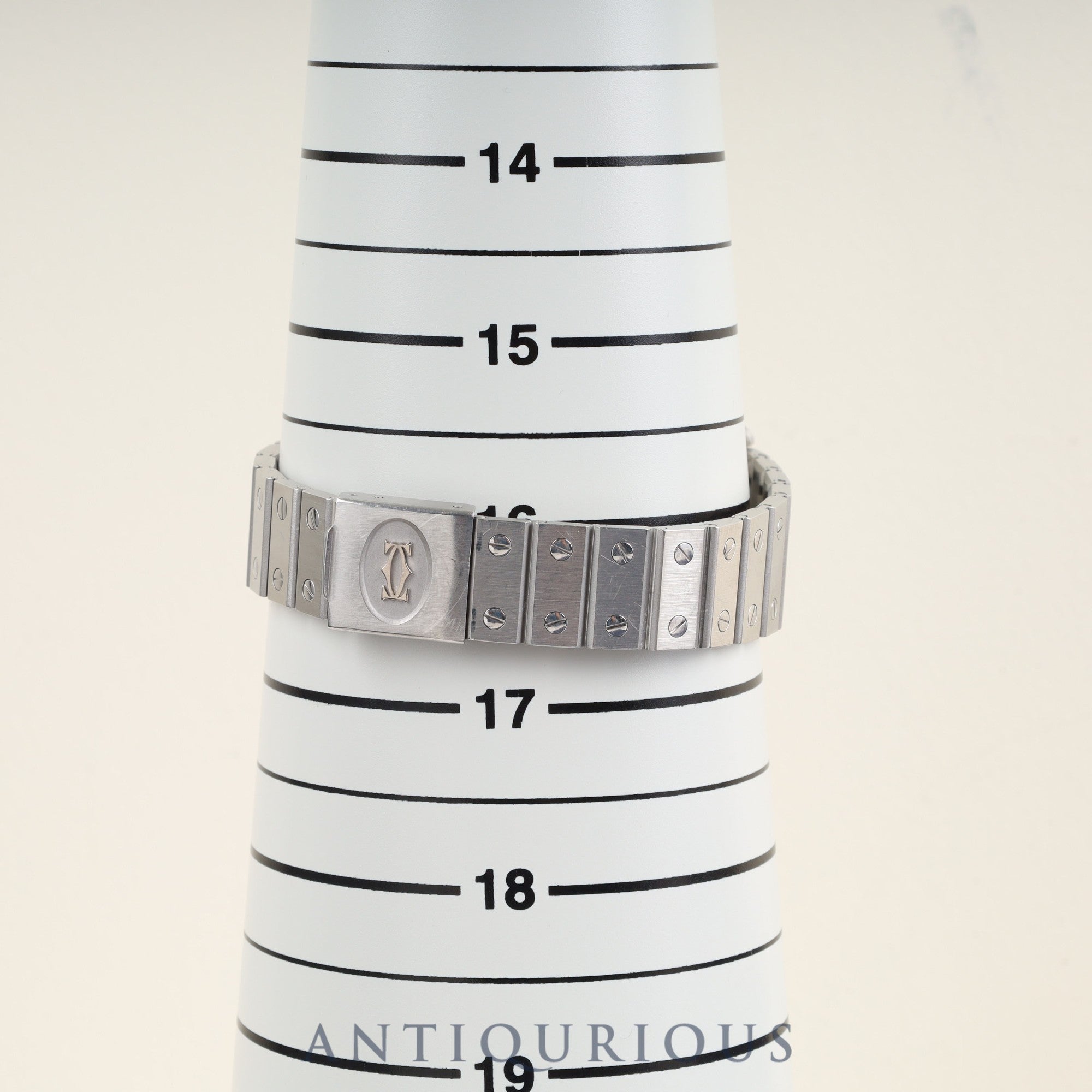 カルティエ サントス ガルベ LM 81036188 / 1553 自動巻き SS SS  ホワイトローマン文字盤 カルティエブティックにてコンプリートサービス・ミドルケース交換済み