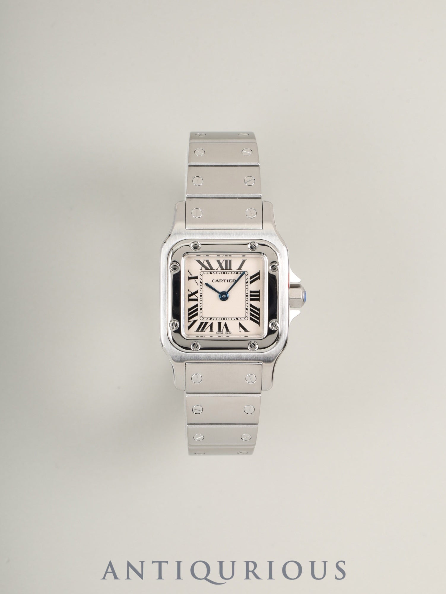 Cartier Santos Galbee SM W20056D6 / 1565 Quartz Caliber - Stainless Steel Ivory Roman Dial Completely Serviced at a Cartier Boutique