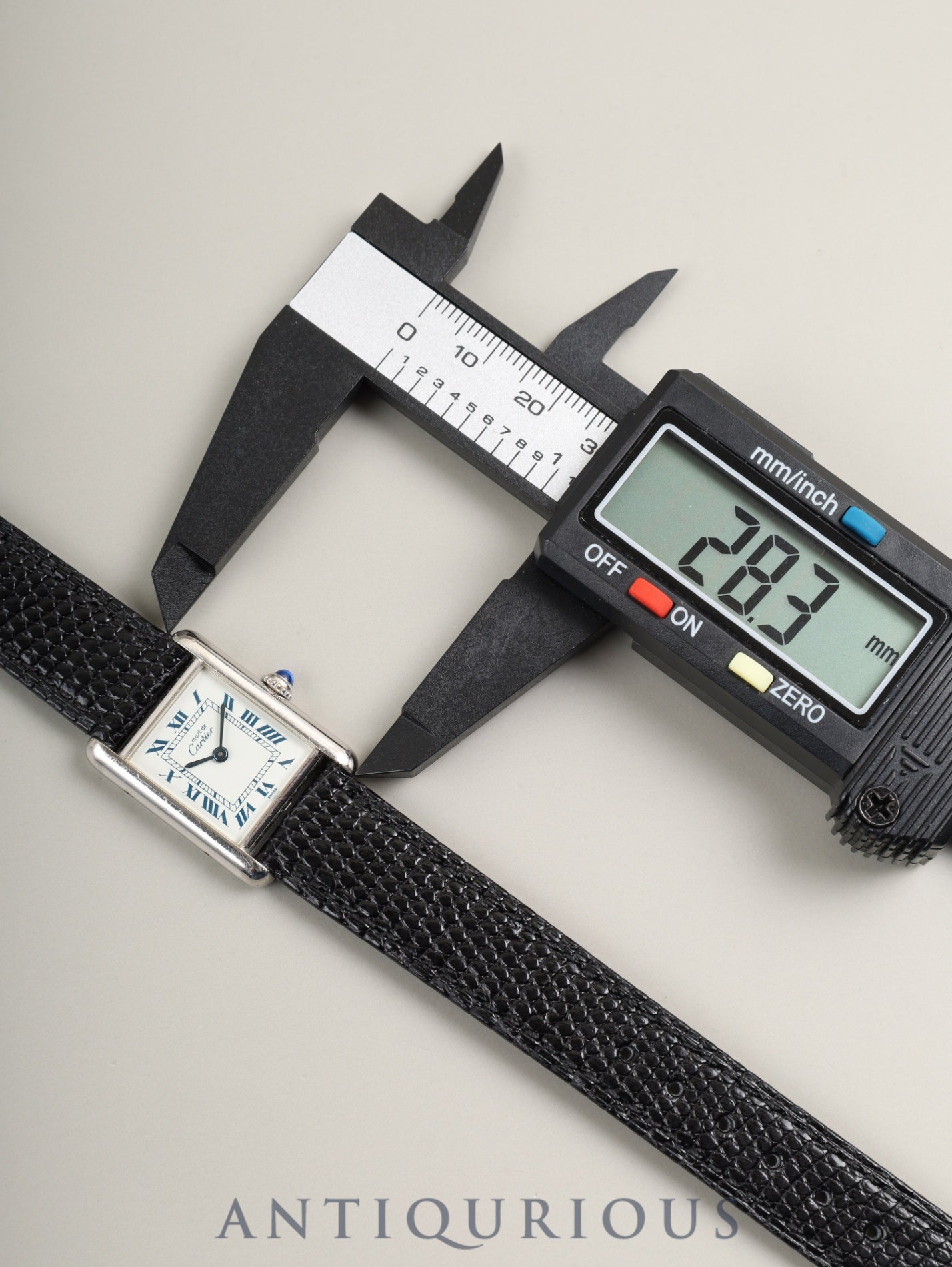 カルティエ マストタンク SM W1001543 / 6057002 クォーツ Cal.057 SV925 革 純正ピンバックル（SS）ホワイトローマン文字盤 （SWISS表記）オーバーホール済み