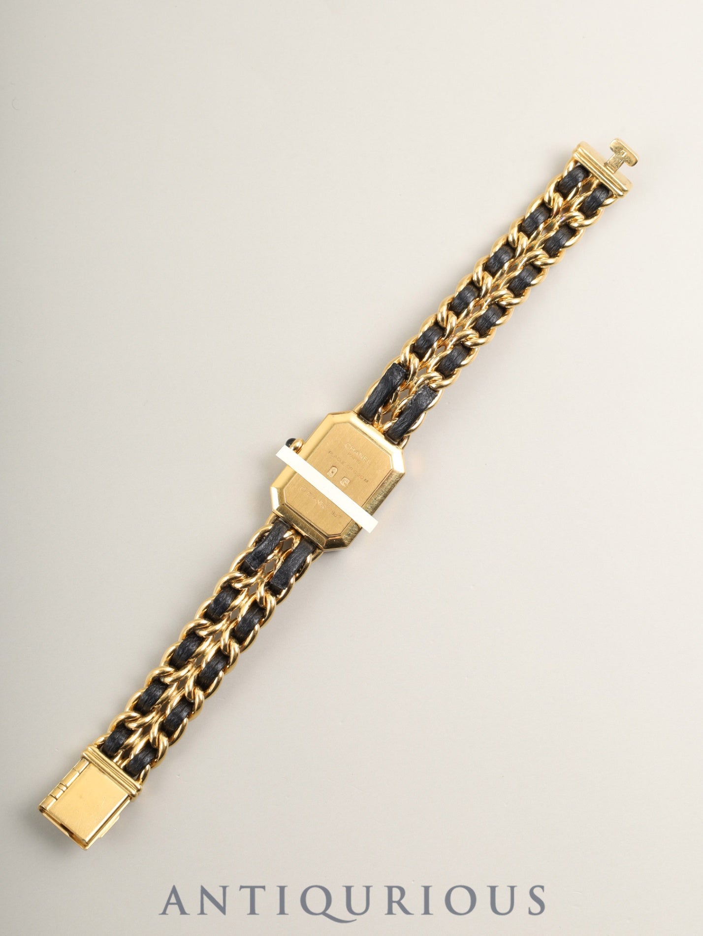 Chanel Premiere L H0001 Quartz Cal.976.001 GP GP/Leather Black Dial Overhauled