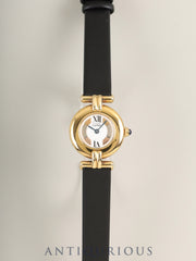 Cartier Must Colisee W1006654 / 590002 Quartz Caliber 90 SV925 Leather Genuine Pin Buckle (GP) Side Trinity Dial Box Booklet Warranty (1994) Overhauled