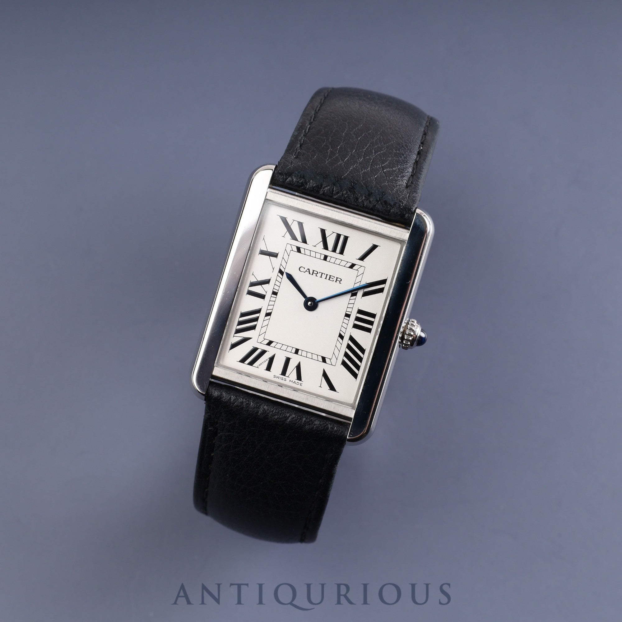 Cartier Tank Solo LM Quartz WSTA0028 / 3169 SS Leather Silver Dial Box |  東京銀座のヴィンテージウォッチ専門店 - ANTIQURIOUS