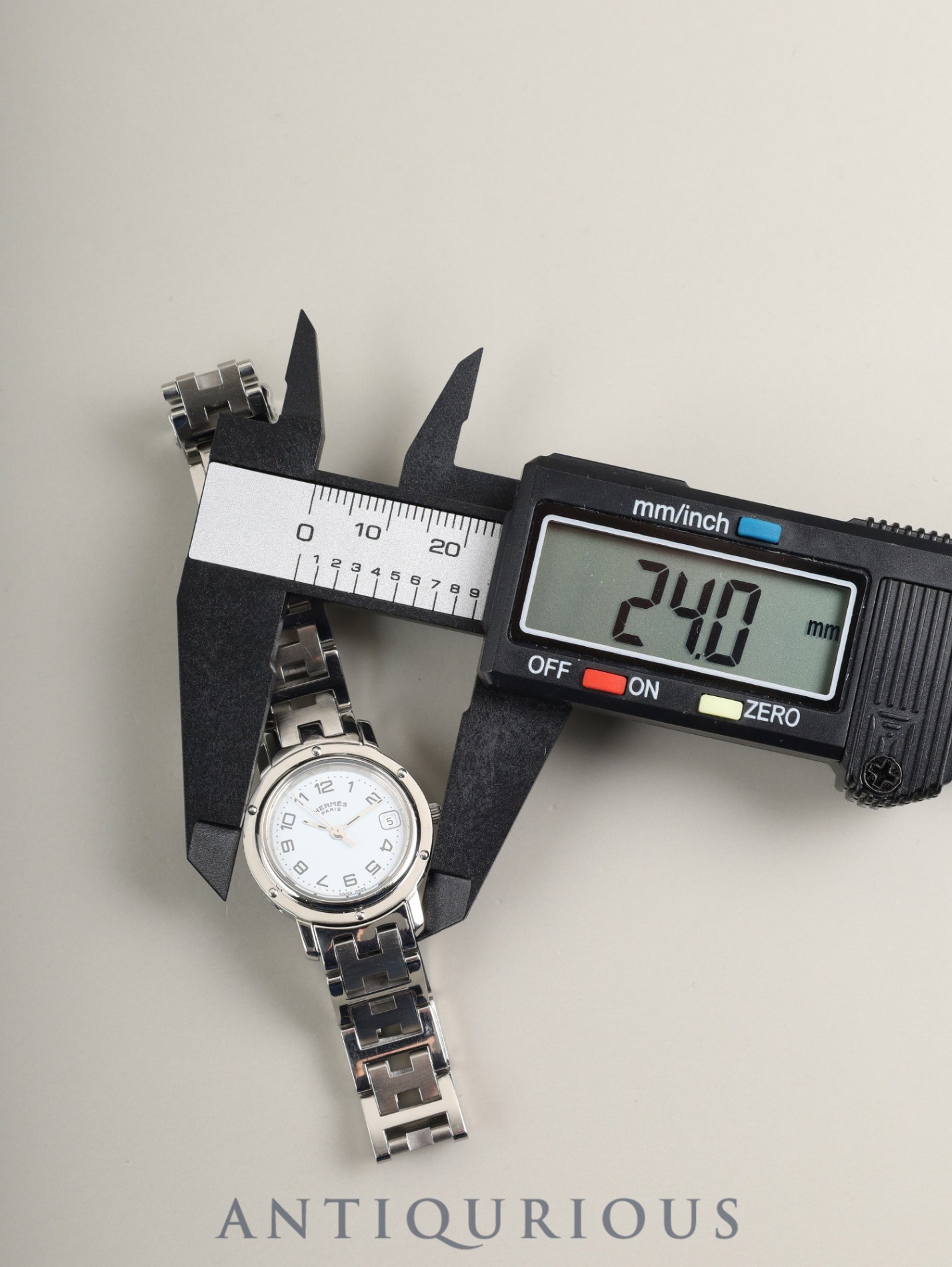 エルメス クリッパー CL4.210 クォーツ SS SS ホワイト文字盤 箱 冊子