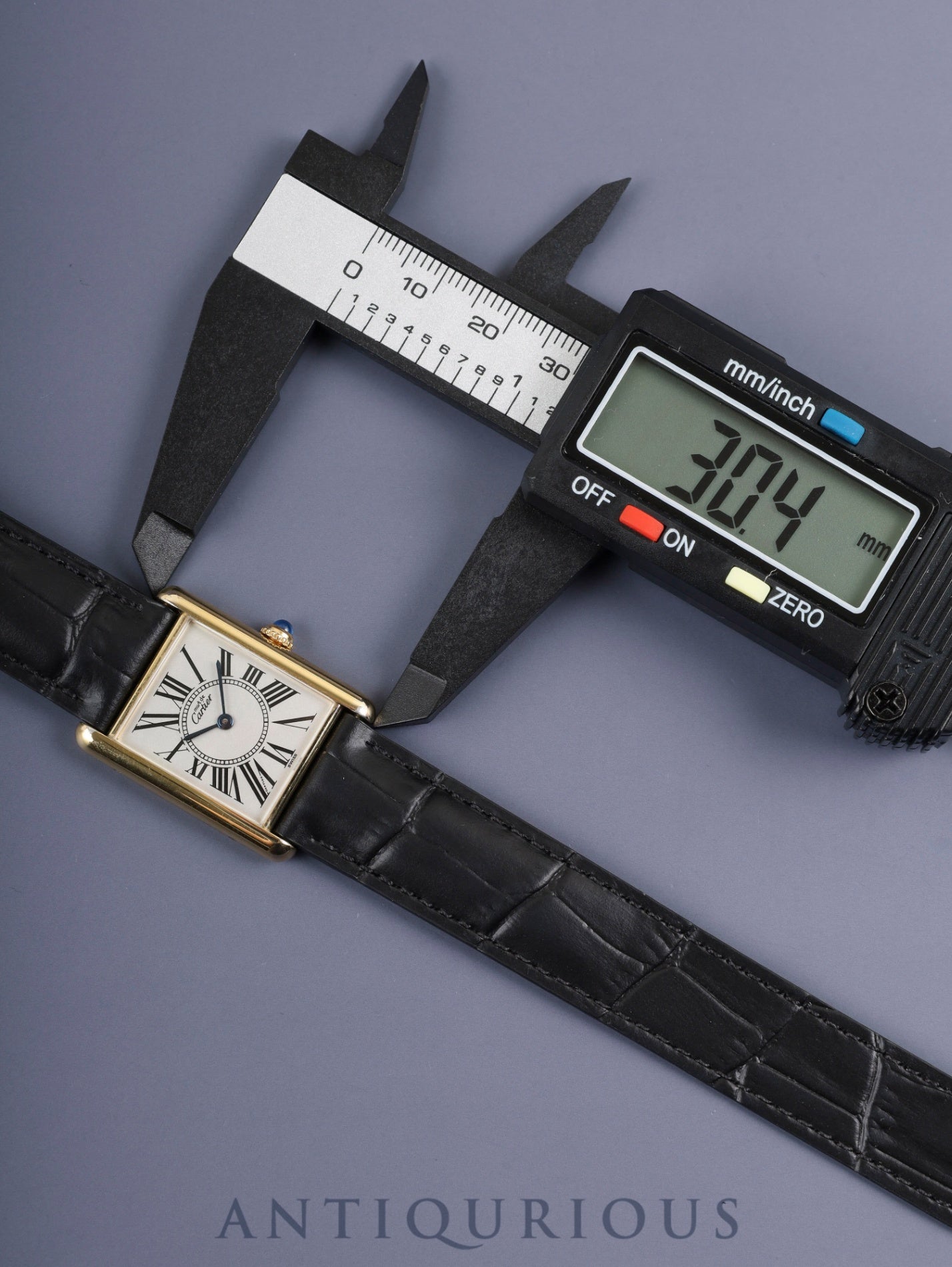 カルティエ マストタンク LM 590005 クォーツ Cal.90.06 SV925 革 純正Dバックル（GP） オパラン文字盤 箱 冊子 オーバーホール済み