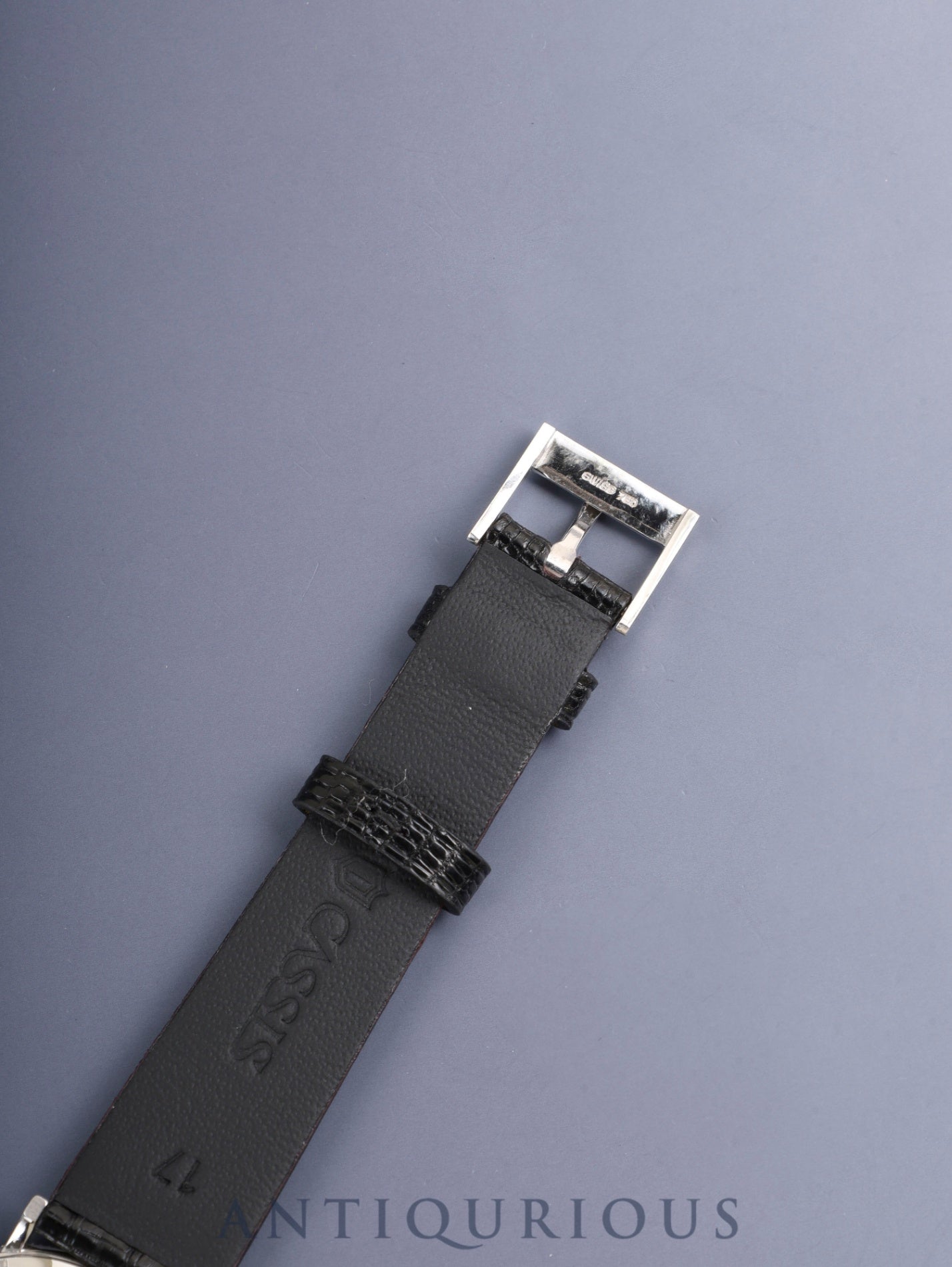 Piaget Round 9037 Manual Winding Cal.9P2 750WG Leather Original Pin Buckle (750WG) Black / Diamond Dial Box Original Leather Strap Overhauled