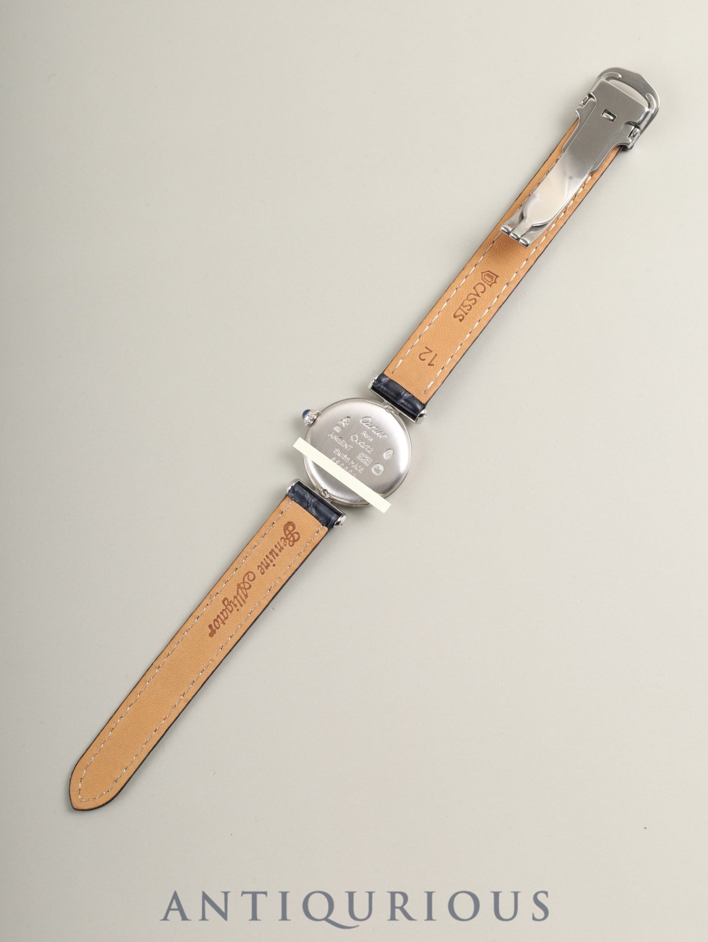 カルティエ マストコリゼ W1001665 / 690002 クォーツ Cal.90.06 SV925 革 純正Dバックル（SS） ホワイトローマン文字盤 箱 冊子 保証書（個人名記載あり）オーバーホール済み