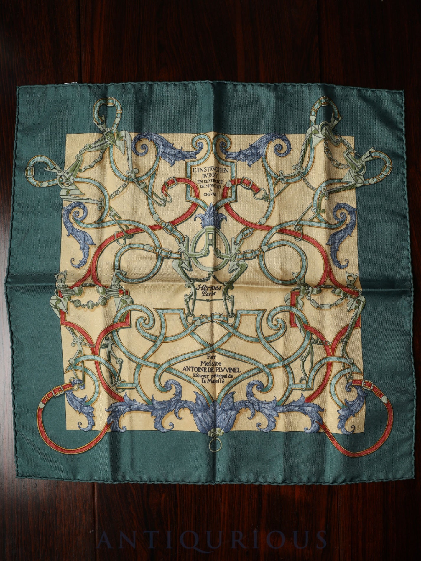 Hermès Scarf Carre 45 L'INSTRVCTION DV ROY (The Education of the King) 100% Silk