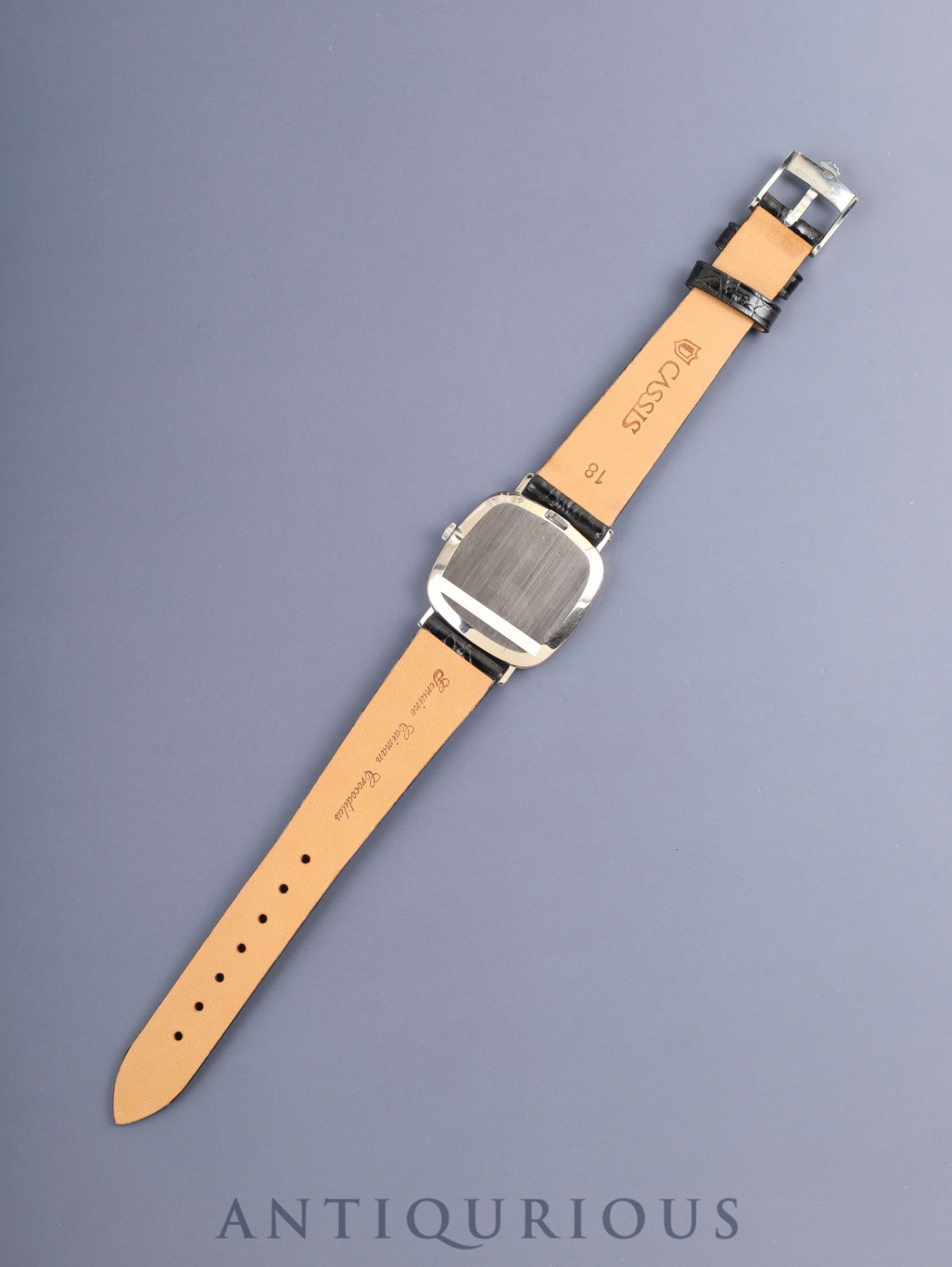 ロレックス チェリーニ 4114 手巻き Cal.1600 革 750WG 純正ピンバックル（SS）シルバー文字盤 42番台（1974年） オーバーホール済み