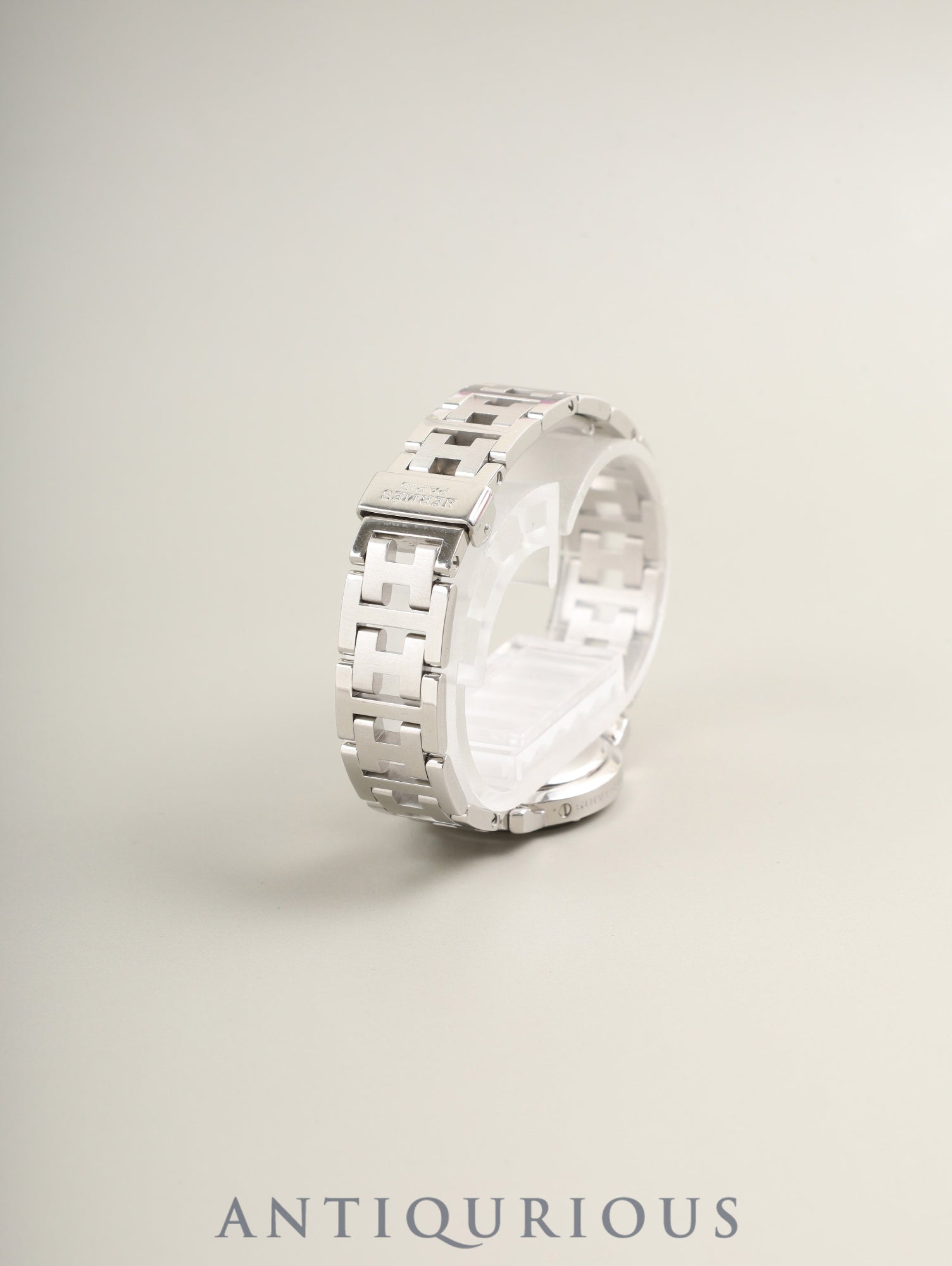 エルメス クリッパー CL4.210 クォーツ SS SS グレー文字盤 オーバーホール済み