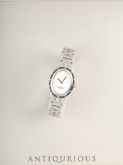 Hermes Clipper Oval CO1.210 Quartz Cal.976.001 SS SS White Guilloche Dial Overhauled