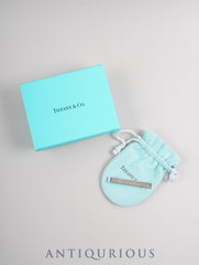 Tiffany tie bar, plain sterling silver, box, dust bag, card