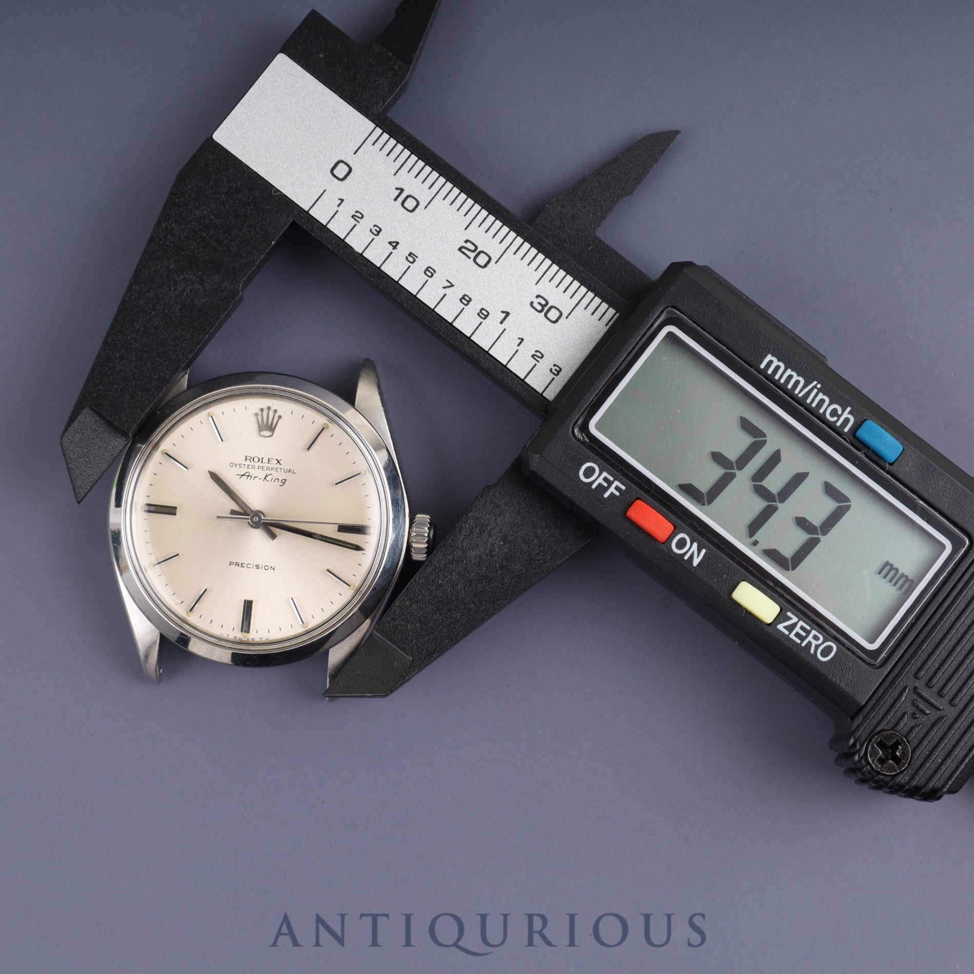 Rolex Air-King 5500 Automatic Cal.1520 Stainless Steel Silver Dial 34mm No.3 (1972) Overhauled