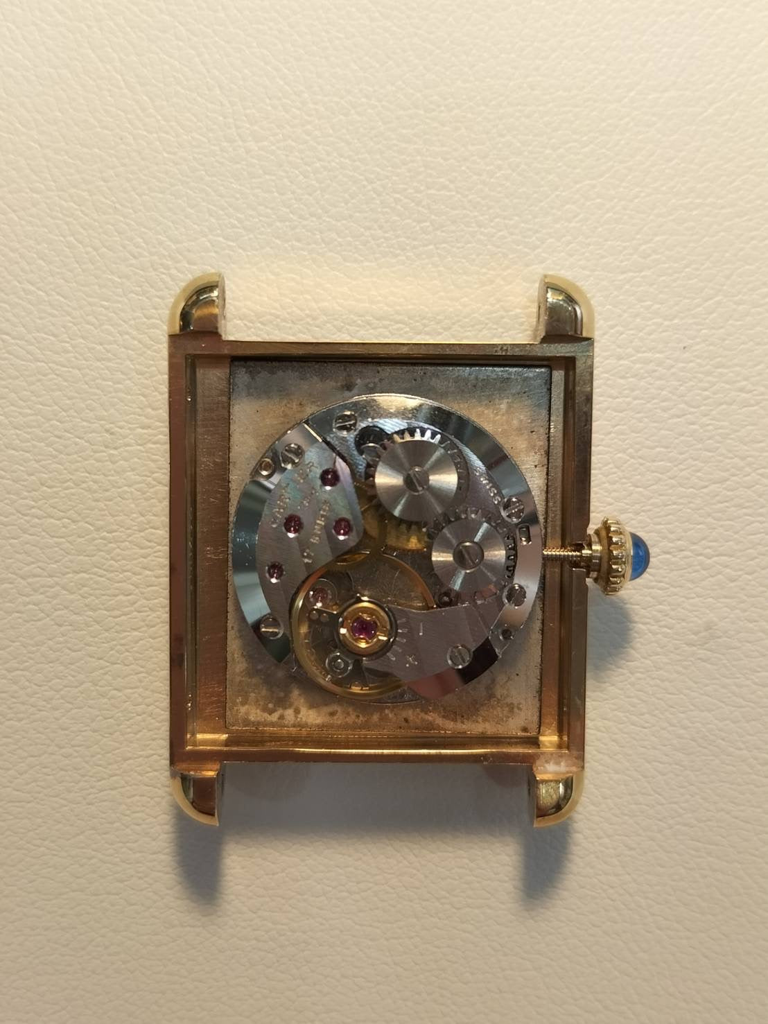 カルティエ マストタンク LM 手巻き Cal.78-1 SV925 純正革ベルト 純正ピンバックル（GP）オニキス文字盤（SWISS表記 ）オーバーホール済み