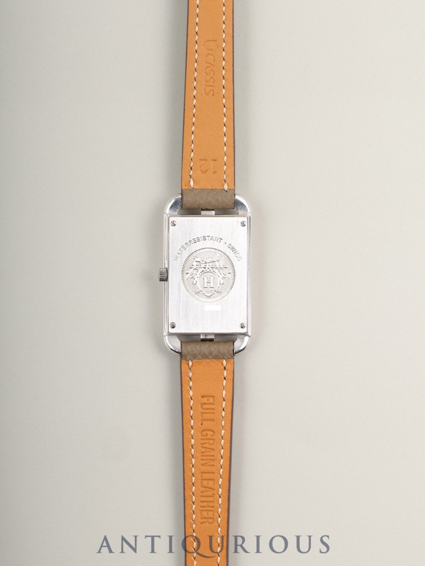 エルメス ナンタケット クォーツ Cal.976.001 SS 革 純正尾錠（SS） シルバー文字盤 オーバーホール済み