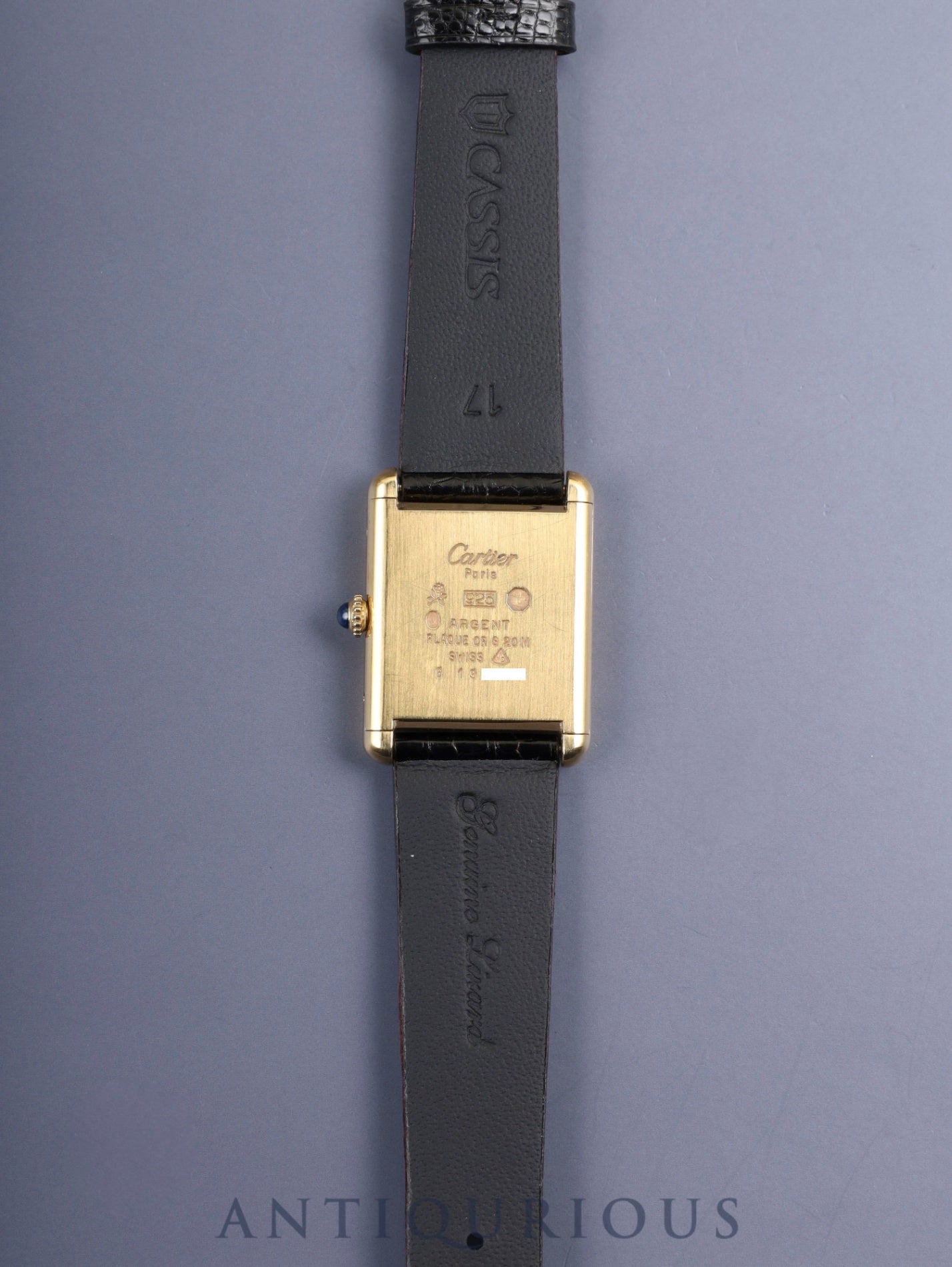 カルティエ マストタンク LM 手巻き Cal.78-1 SV925 革 純正ピンバックル（GP）アイボリーローマン文字盤（SWISS表記） オーバーホール済み