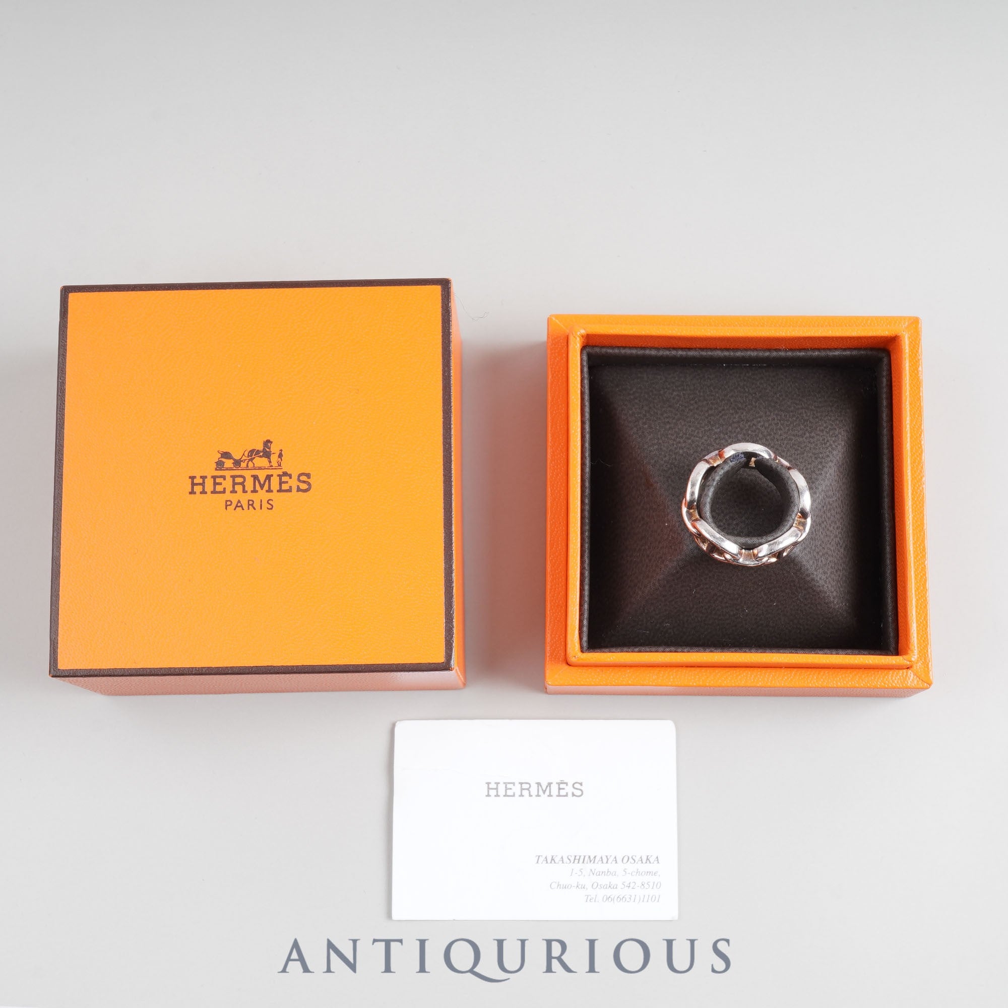 HERMES Hermes Ring Chaine d'Ancre Enchene