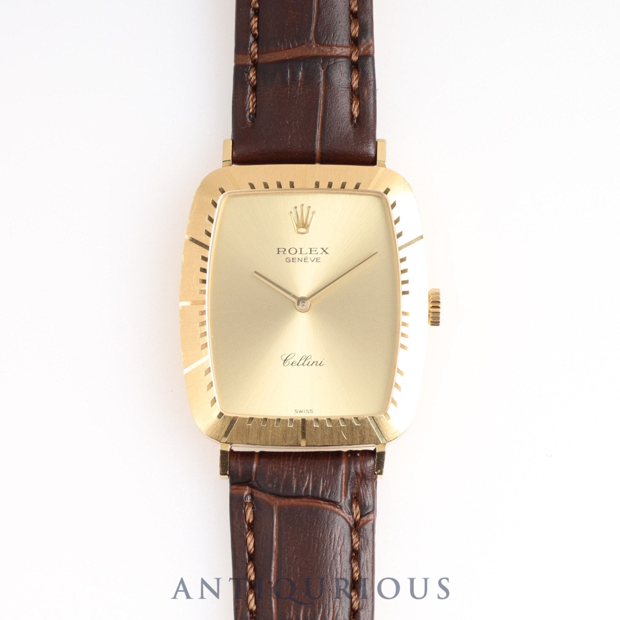 Rolex Cellini 4087 YG Leather Gold Dial No. 6 1981