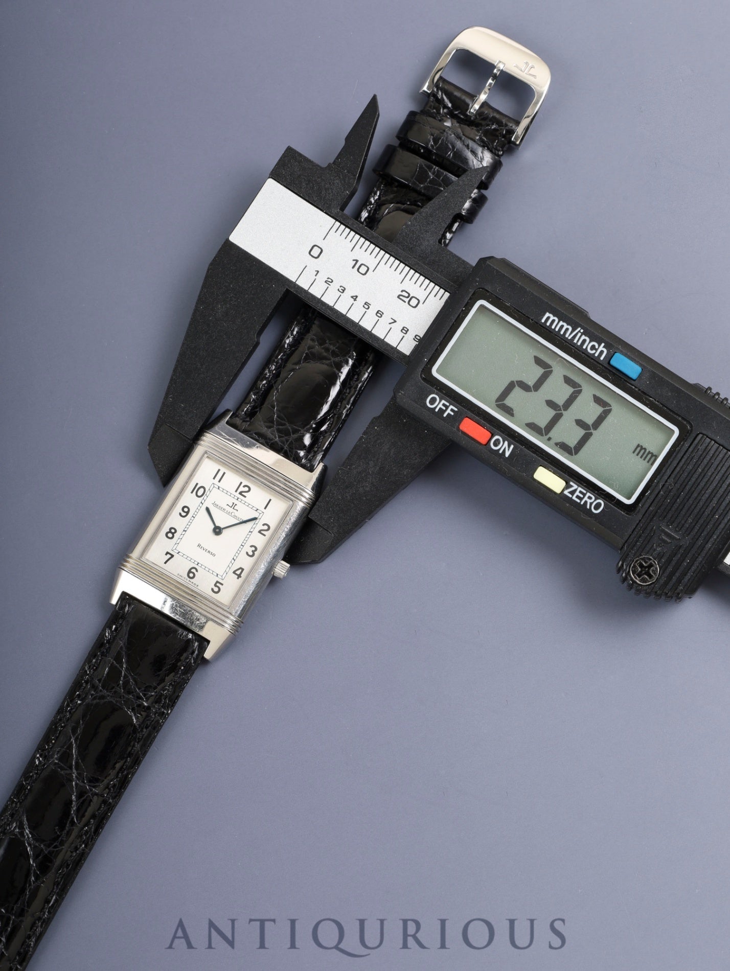 ジャガー・ルクルト レベルソ クラシック 250.8.86  手巻き Cal.846/1 SS 革 純正ピンバックル（SS）シルバーアラビア文字盤 保証書（1994年） オーバーホール済み ※ケース裏彫りあり